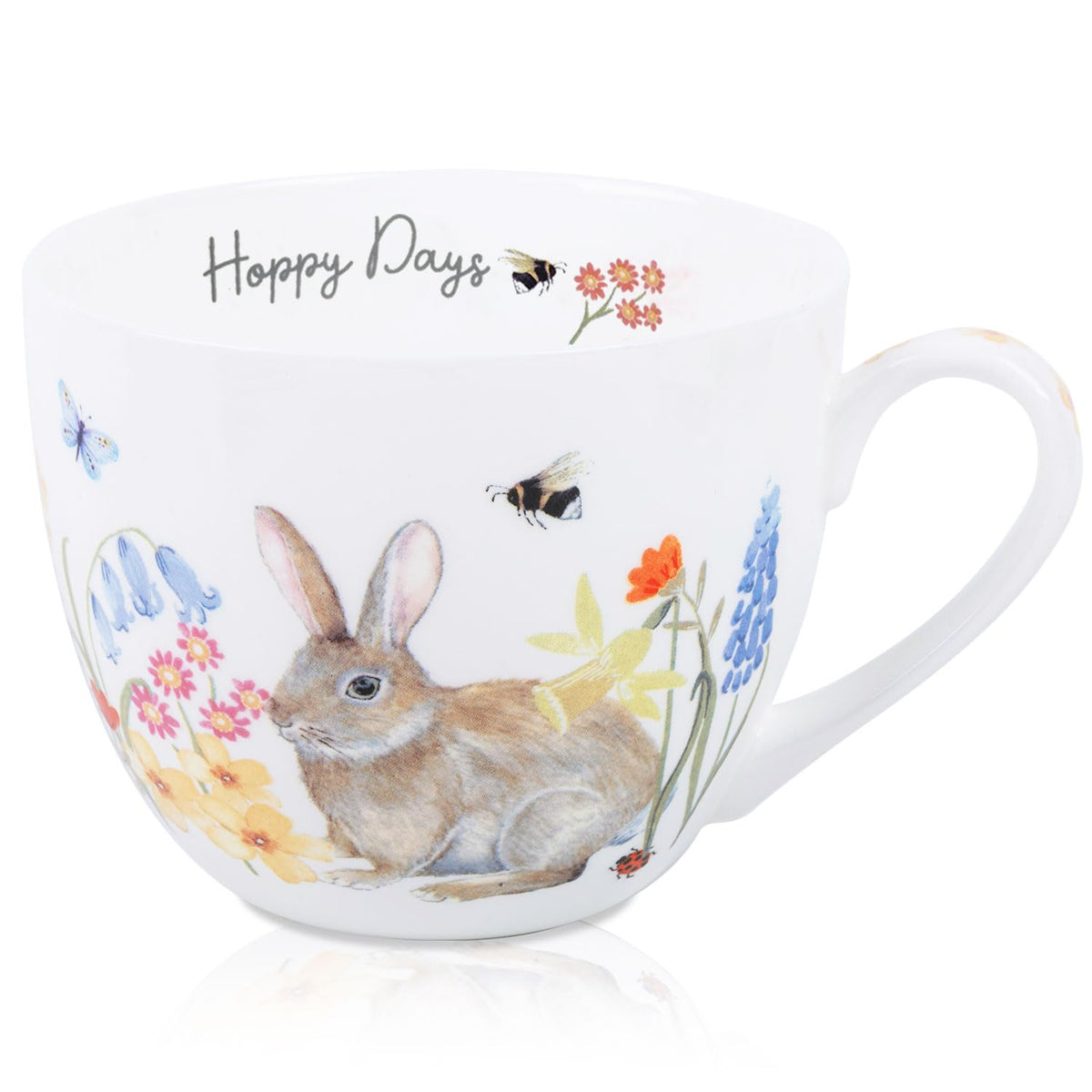 Autumn Forest Animal Mug - 20 oz Bone China Coffee Mug with Fox, Squirrel & Duck, Cozy Fall Gift for Nature Lovers and Friends, Designed in England by Harvest Green Studio