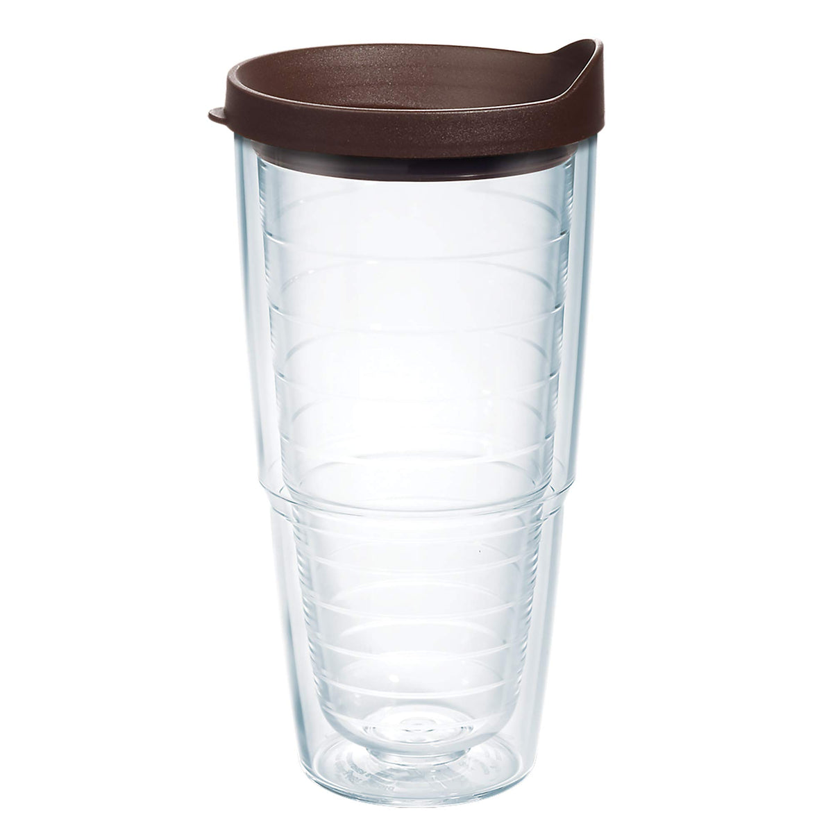 Tervis Clear & Colorful Lidded Made in USA Double Walled Insulated Tumbler Travel Cup Keeps Drinks Cold & Hot, 16oz Mug, Black Lid