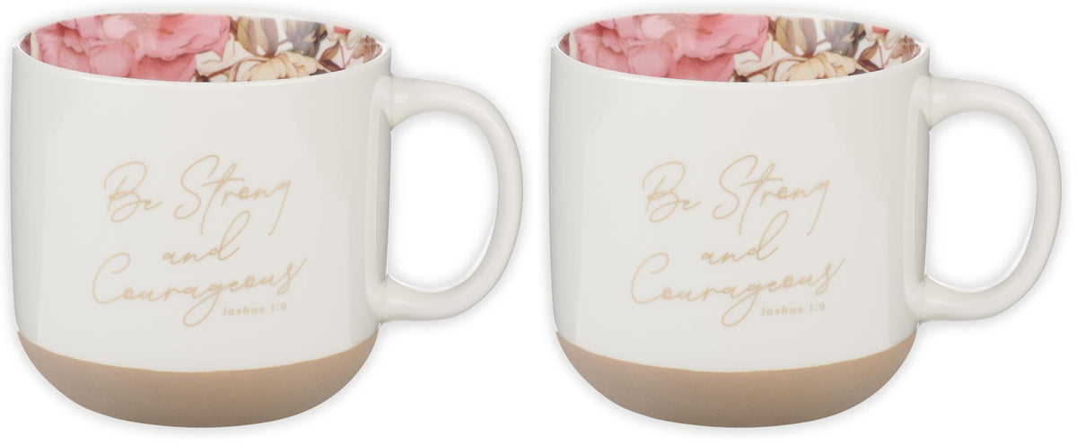 Christian Art Gifts Inspiring Ceramic Coffee Mug for Women: Lord Stood with Me Bible Verse, Microwave & Dishwasher Safe Novelty Cup, Sturdy Handle, Encouraging Gift for Women, Green Floral, 14 oz.