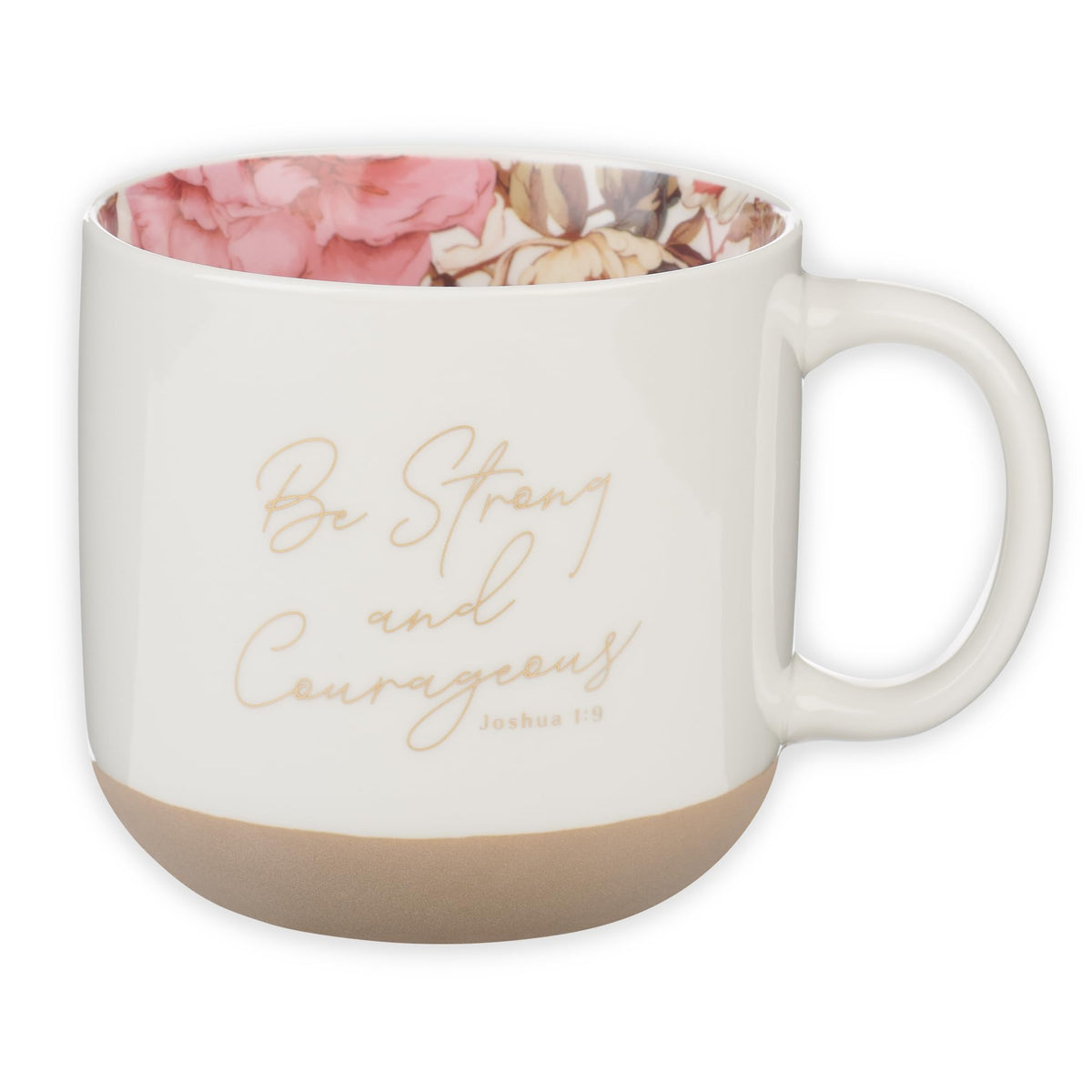 Christian Art Gifts Inspiring Ceramic Coffee Mug for Women: Lord Stood with Me Bible Verse, Microwave & Dishwasher Safe Novelty Cup, Sturdy Handle, Encouraging Gift for Women, Green Floral, 14 oz.