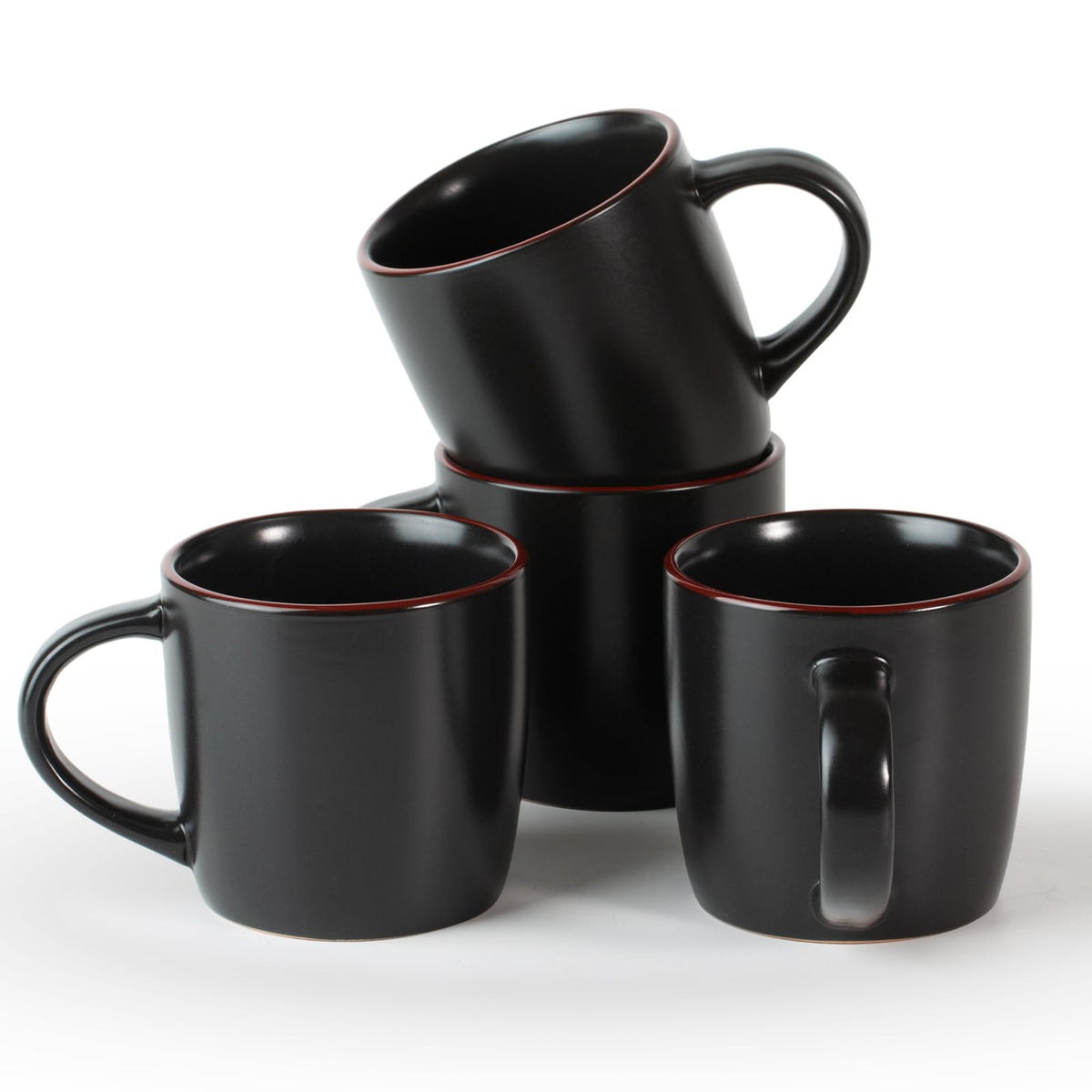 famiware Mercury Coffee Mugs 13 oz, Coffee Mugs Set of 4 with Handle, Cups for Latte, Hot Tea, Cappuccino, Mocha, Cocoa, Multi-color