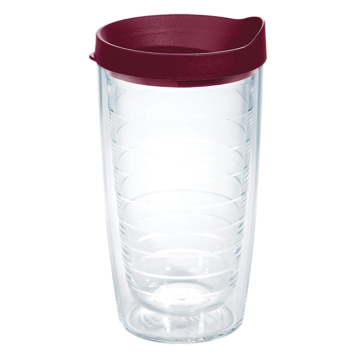Tervis Clear & Colorful Lidded Made in USA Double Walled Insulated Tumbler Travel Cup Keeps Drinks Cold & Hot, 16oz Mug, Black Lid