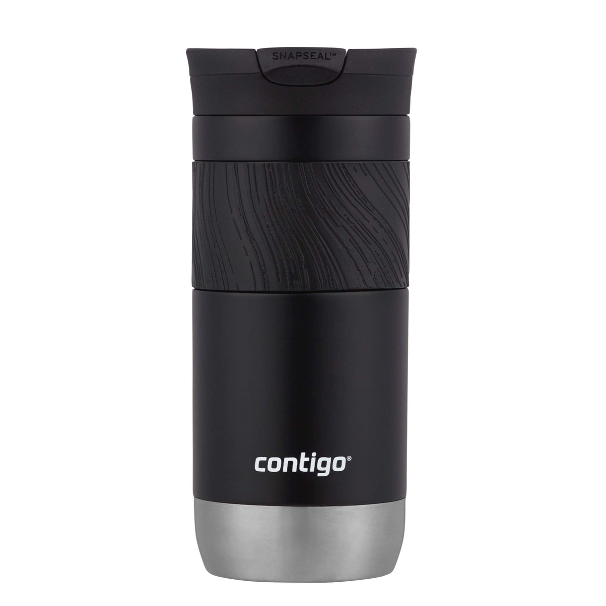 Contigo Byron 2.0 Stainless Steel Travel Mug with Snapseal Lid and Grip, 24oz, Midnight Berry, BPA Free and Leak Proof