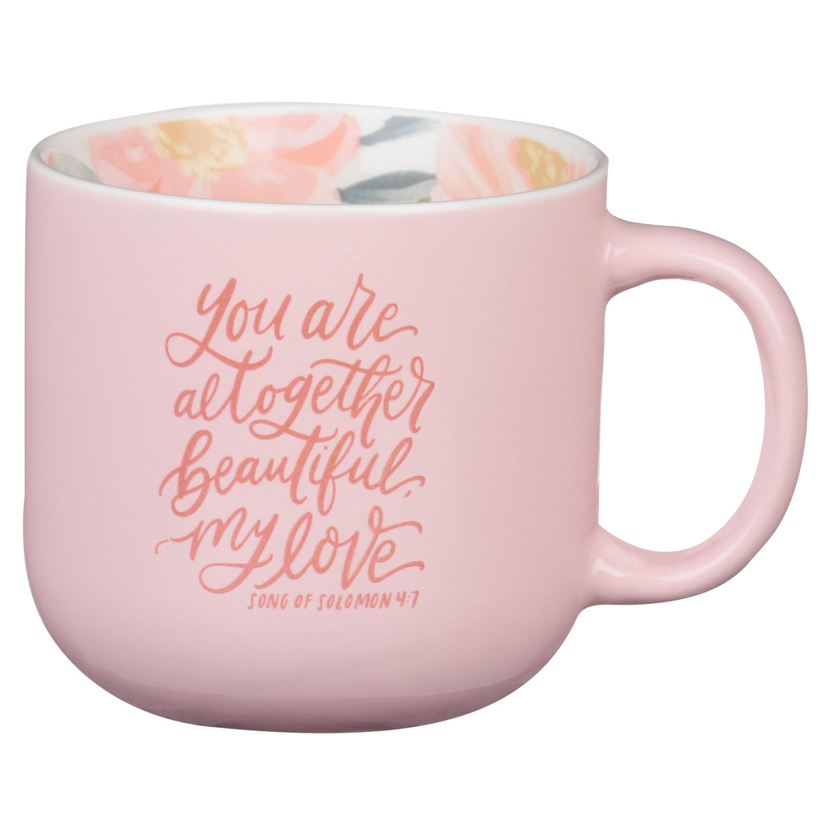 Christian Art Gifts Inspiring Ceramic Coffee Mug for Women: Lord Stood with Me Bible Verse, Microwave & Dishwasher Safe Novelty Cup, Sturdy Handle, Encouraging Gift for Women, Green Floral, 14 oz.