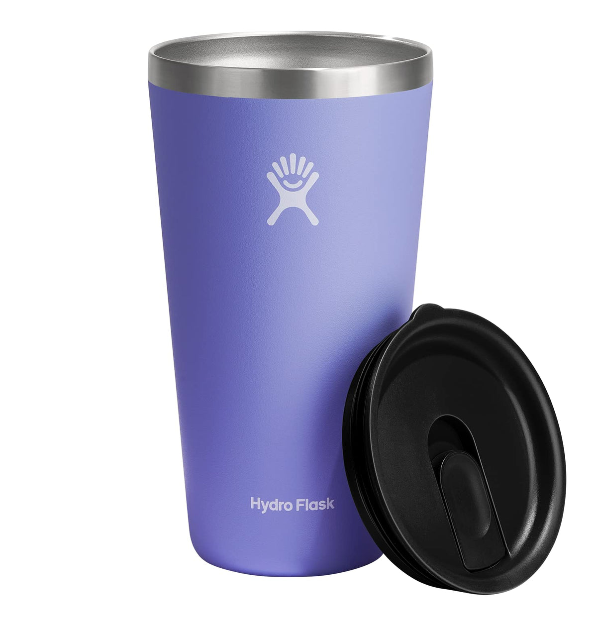 Hydro Flask All Around Tumbler Press-In Lid, Insulated Travel Mug, Stainless Steel Coffee Cup 16 Oz Tonal Birch Gray