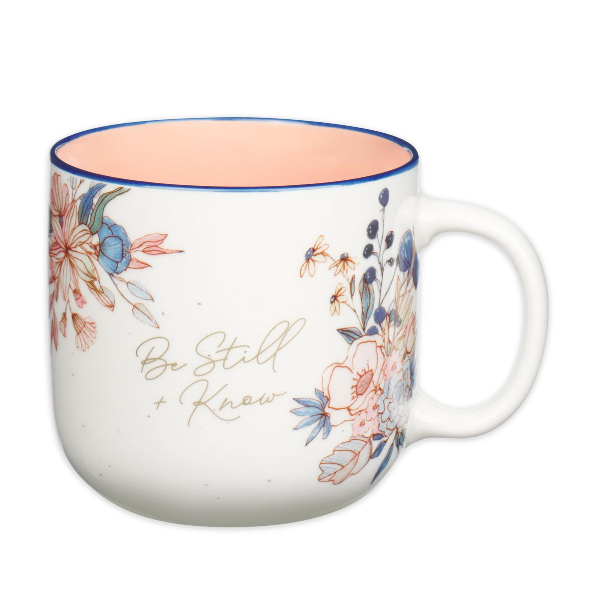 Christian Art Gifts Inspiring Ceramic Coffee Mug for Women: Lord Stood with Me Bible Verse, Microwave & Dishwasher Safe Novelty Cup, Sturdy Handle, Encouraging Gift for Women, Green Floral, 14 oz.