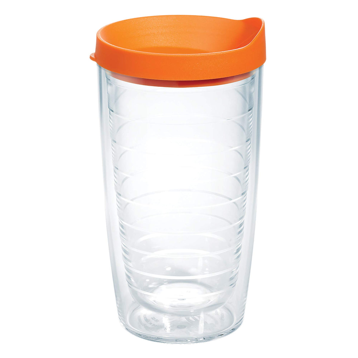 Tervis Clear & Colorful Lidded Made in USA Double Walled Insulated Tumbler Travel Cup Keeps Drinks Cold & Hot, 16oz Mug, Black Lid