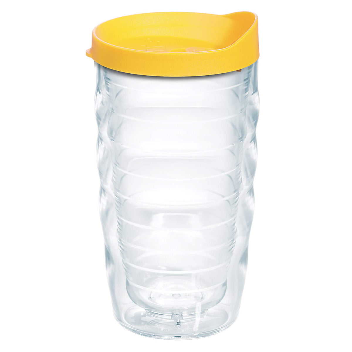 Tervis Clear & Colorful Lidded Made in USA Double Walled Insulated Tumbler Travel Cup Keeps Drinks Cold & Hot, 16oz Mug, Black Lid