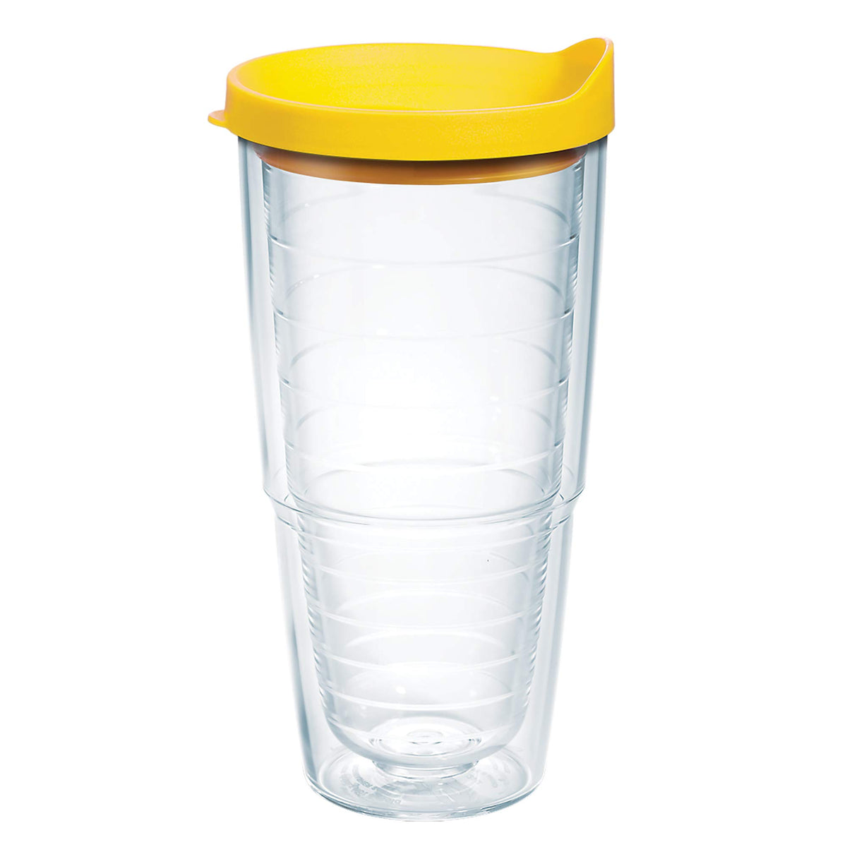 Tervis Clear & Colorful Lidded Made in USA Double Walled Insulated Tumbler Travel Cup Keeps Drinks Cold & Hot, 16oz Mug, Black Lid