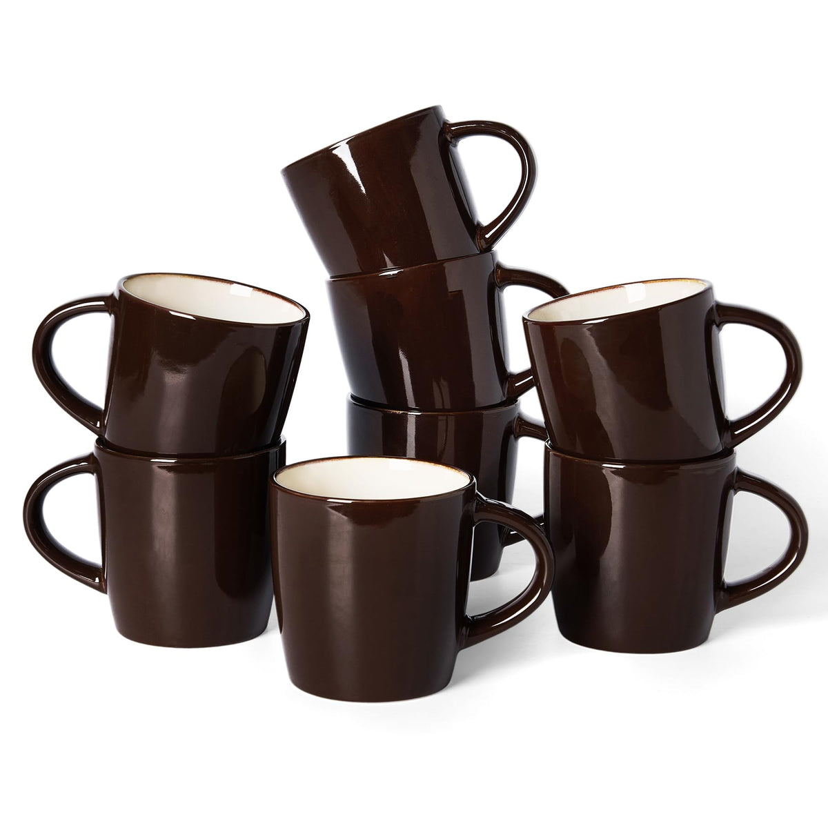 famiware Coffee Mugs Set of 6, 13 oz Mug Set, Ceramic Cup Set with Handle