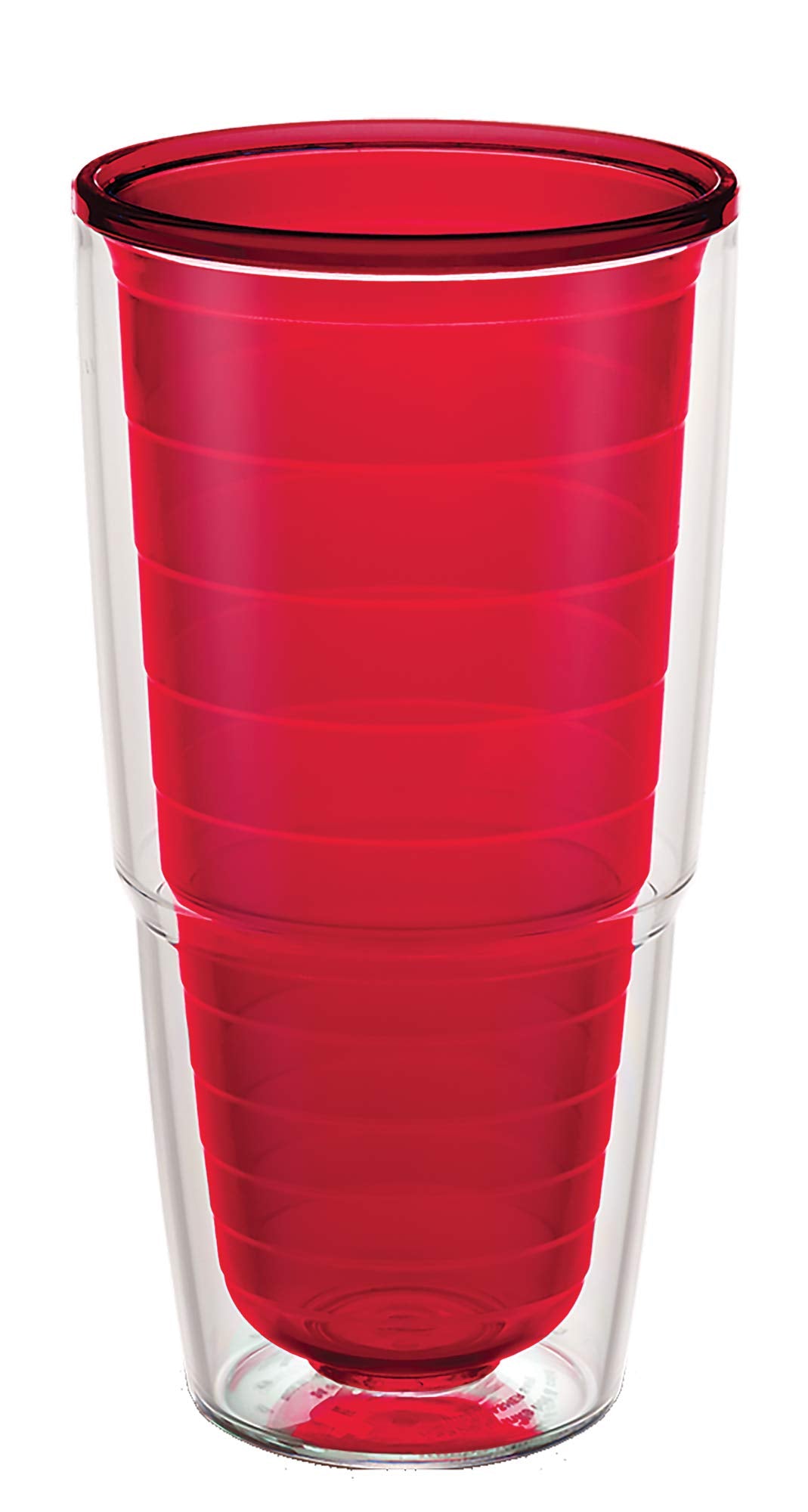 Tervis Clear & Colorful Tabletop Made in USA Double Walled Insulated Tumbler Travel Cup Keeps Drinks Cold & Hot, 16oz Mug, Clear