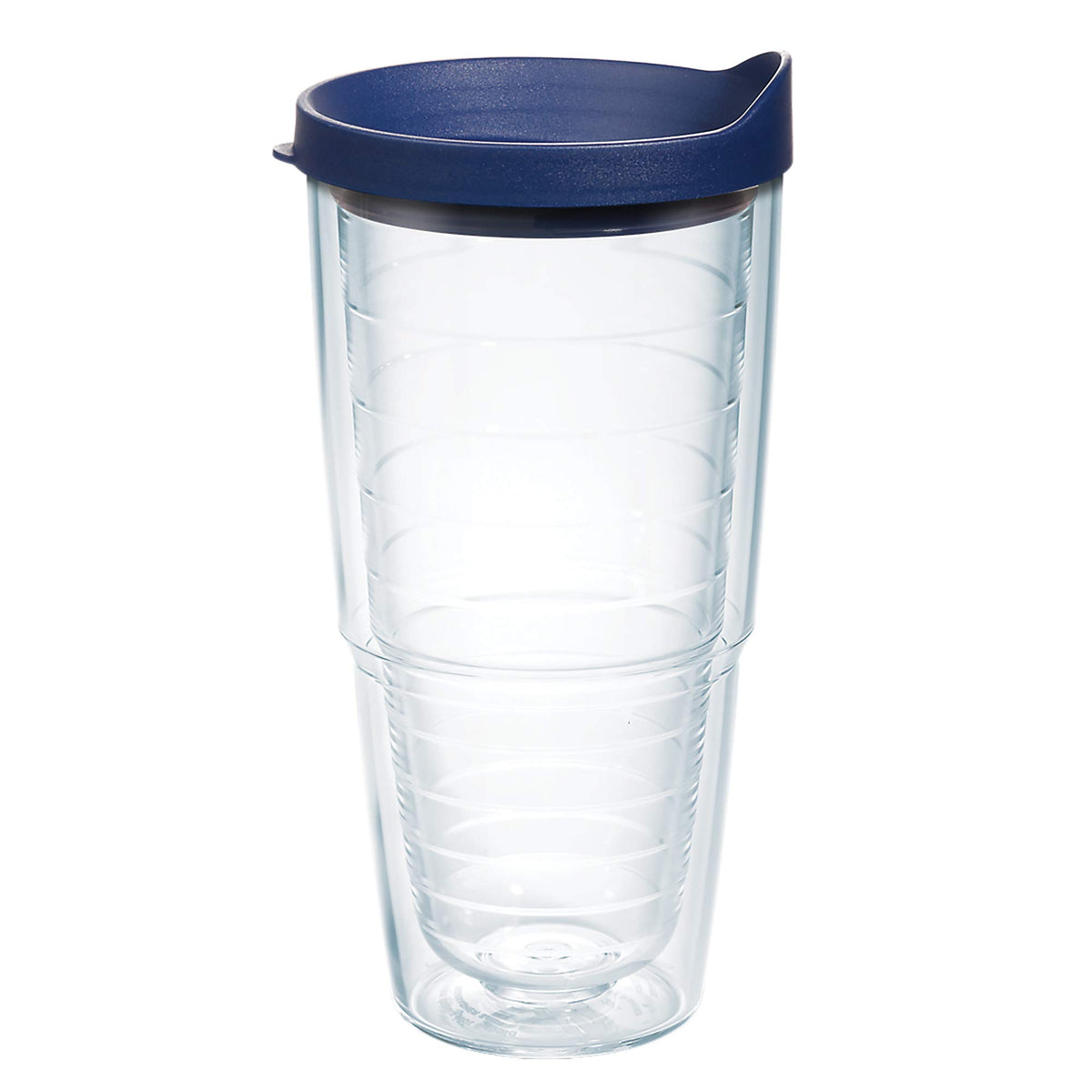 Tervis Clear & Colorful Lidded Made in USA Double Walled Insulated Tumbler Travel Cup Keeps Drinks Cold & Hot, 16oz Mug, Black Lid