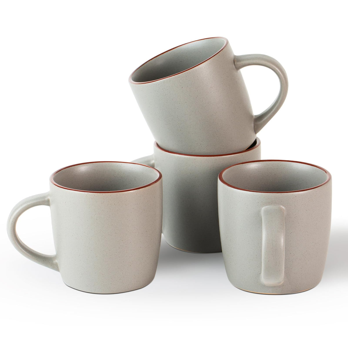 famiware Mercury Coffee Mugs 13 oz, Coffee Mugs Set of 4 with Handle, Cups for Latte, Hot Tea, Cappuccino, Mocha, Cocoa, Multi-color