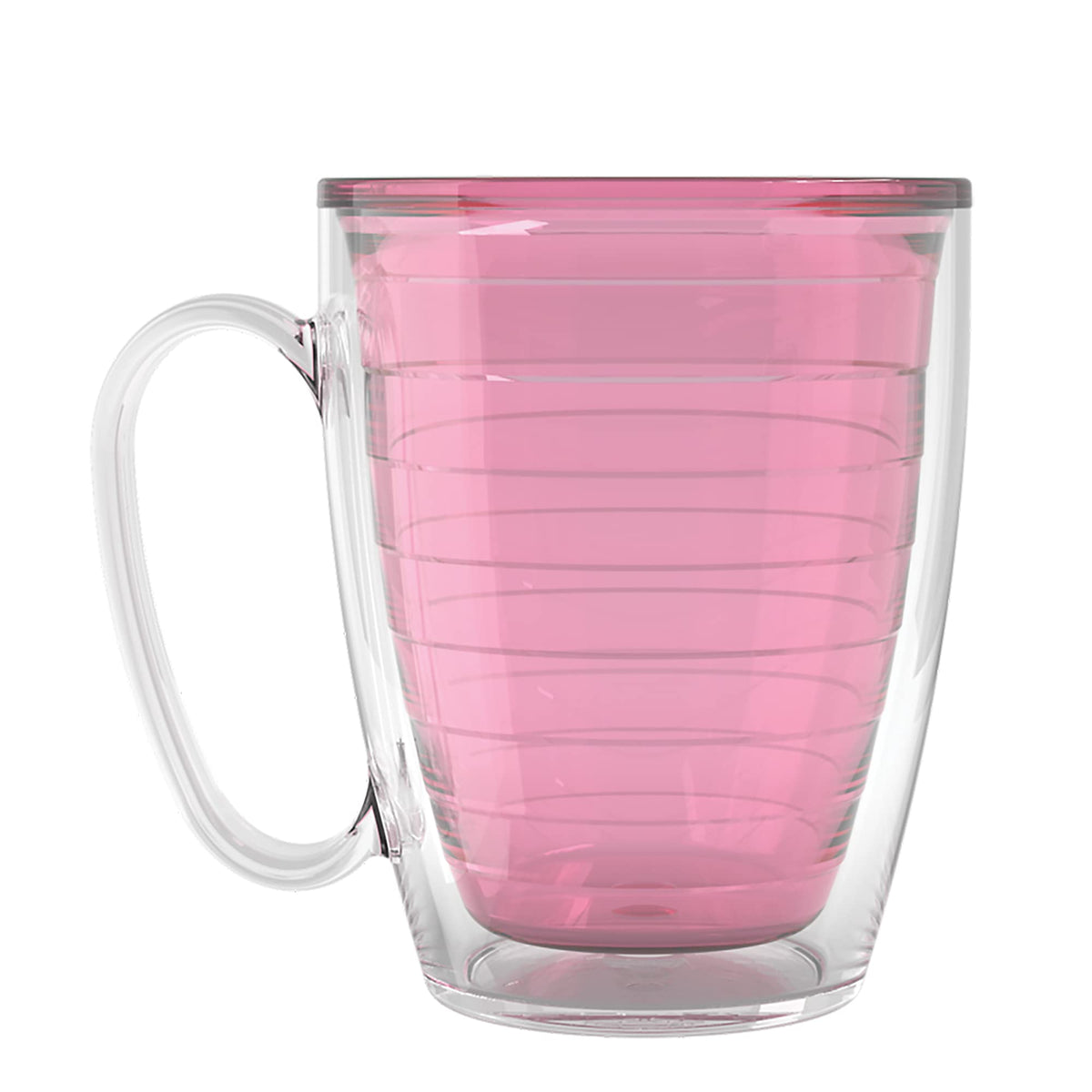 Tervis Clear & Colorful Tabletop Made in USA Double Walled Insulated Tumbler Travel Cup Keeps Drinks Cold & Hot, 16oz Mug, Clear