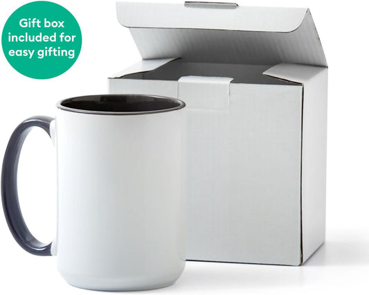 Cricut Beveled Blank Mug to Decorate, White/Gray