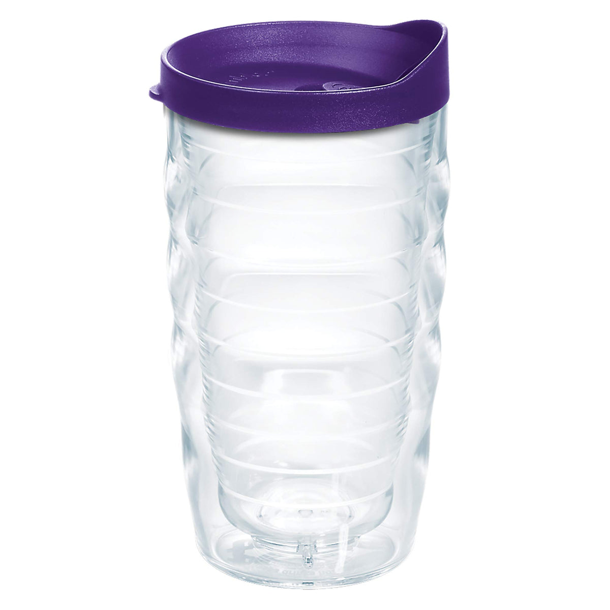 Tervis Clear & Colorful Lidded Made in USA Double Walled Insulated Tumbler Travel Cup Keeps Drinks Cold & Hot, 16oz Mug, Black Lid