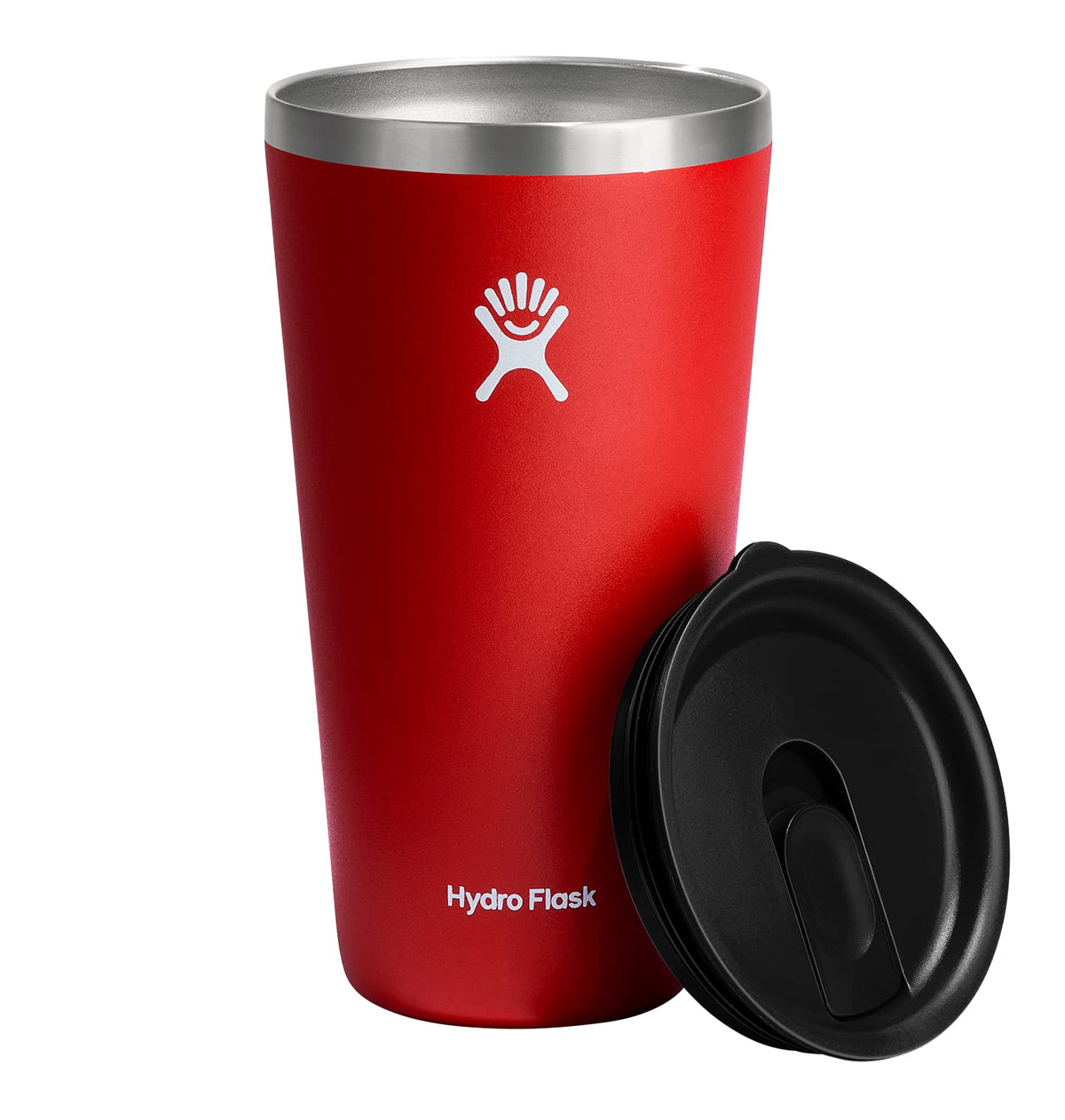 Hydro Flask All Around Tumbler Press-In Lid, Insulated Travel Mug, Stainless Steel Coffee Cup 16 Oz Tonal Birch Gray