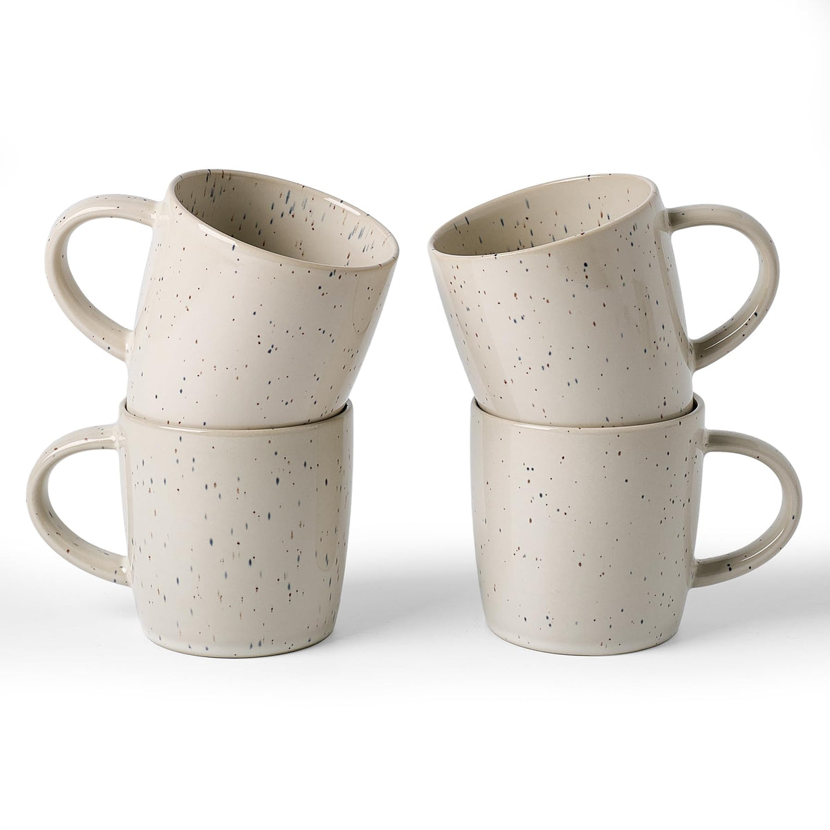 famiware Mercury Coffee Mugs 13 oz, Coffee Mugs Set of 4 with Handle, Cups for Latte, Hot Tea, Cappuccino, Mocha, Cocoa, Multi-color