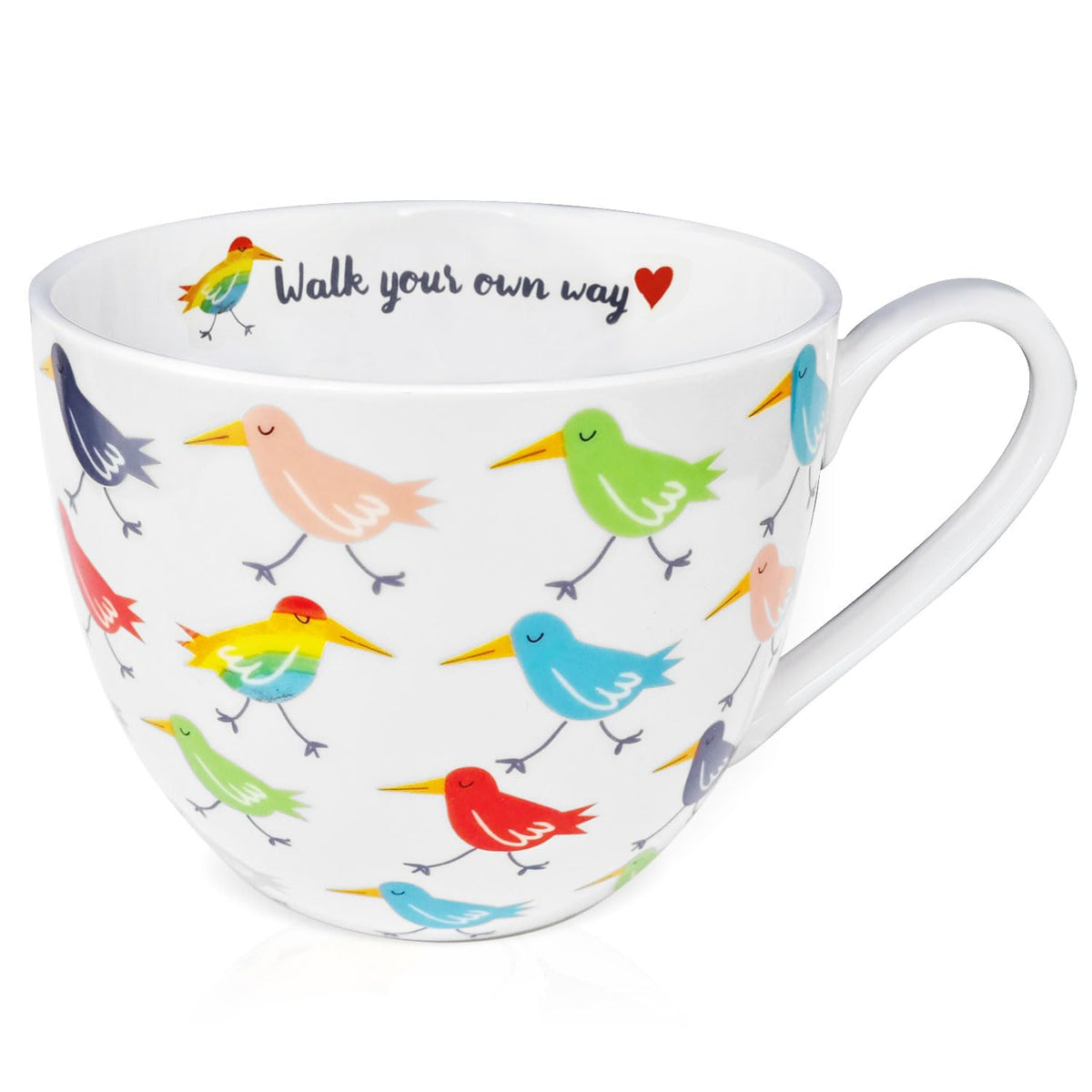 Autumn Forest Animal Mug - 20 oz Bone China Coffee Mug with Fox, Squirrel & Duck, Cozy Fall Gift for Nature Lovers and Friends, Designed in England by Harvest Green Studio
