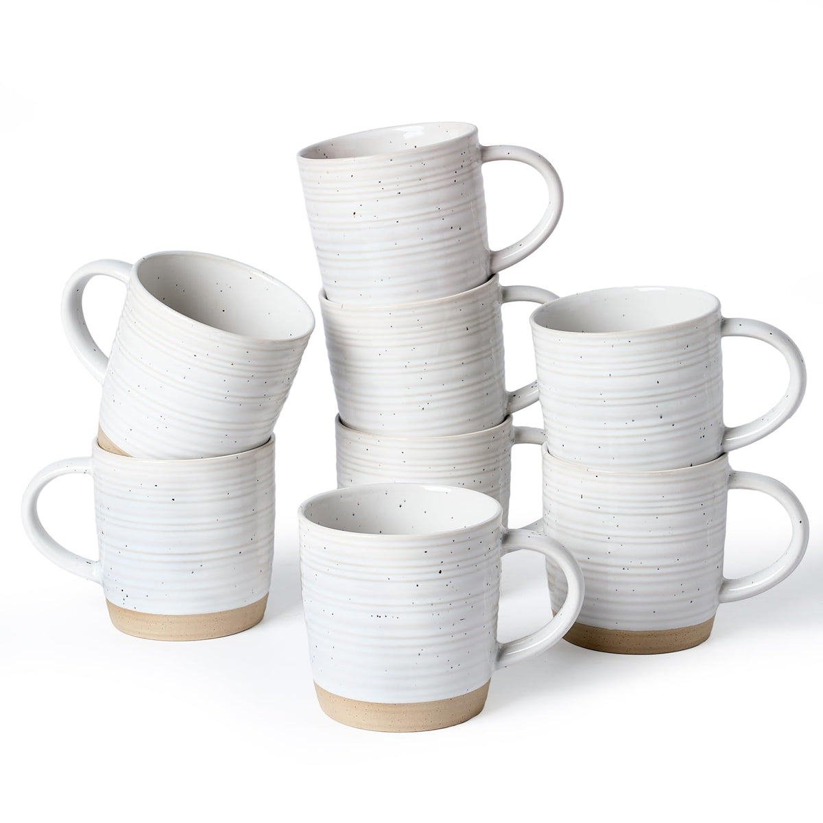 famiware Coffee Mugs Set of 6, 13 oz Mug Set, Ceramic Cup Set with Handle