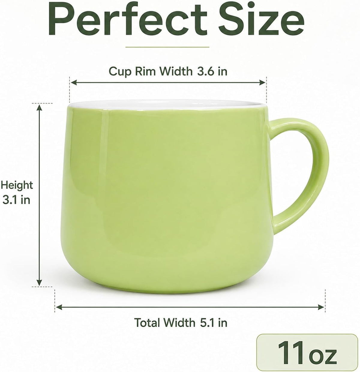 11 oz Frog Coffee Mug Green Ceramic Coffee Cup with Hidden Animal Gifts