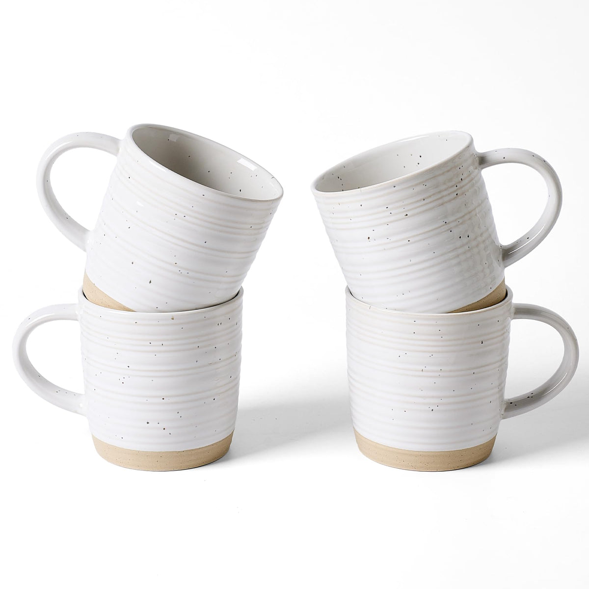 famiware Coffee Mugs Set of 6, 13 oz Mug Set, Ceramic Cup Set with Handle