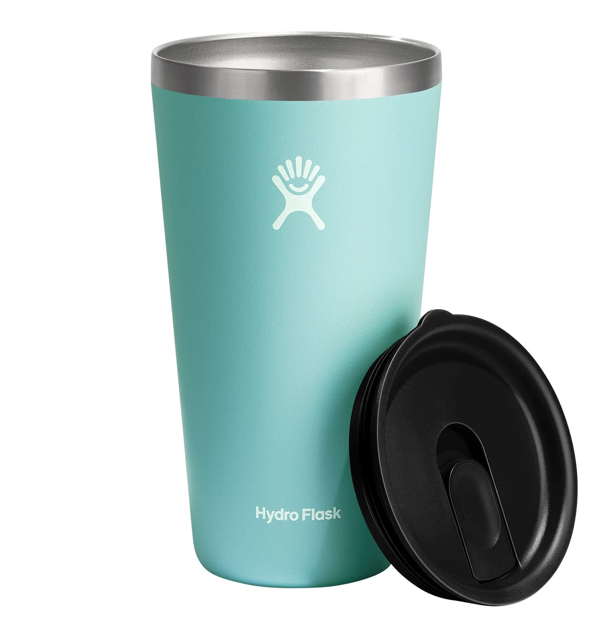 Hydro Flask All Around Tumbler Press-In Lid, Insulated Travel Mug, Stainless Steel Coffee Cup 16 Oz Tonal Birch Gray