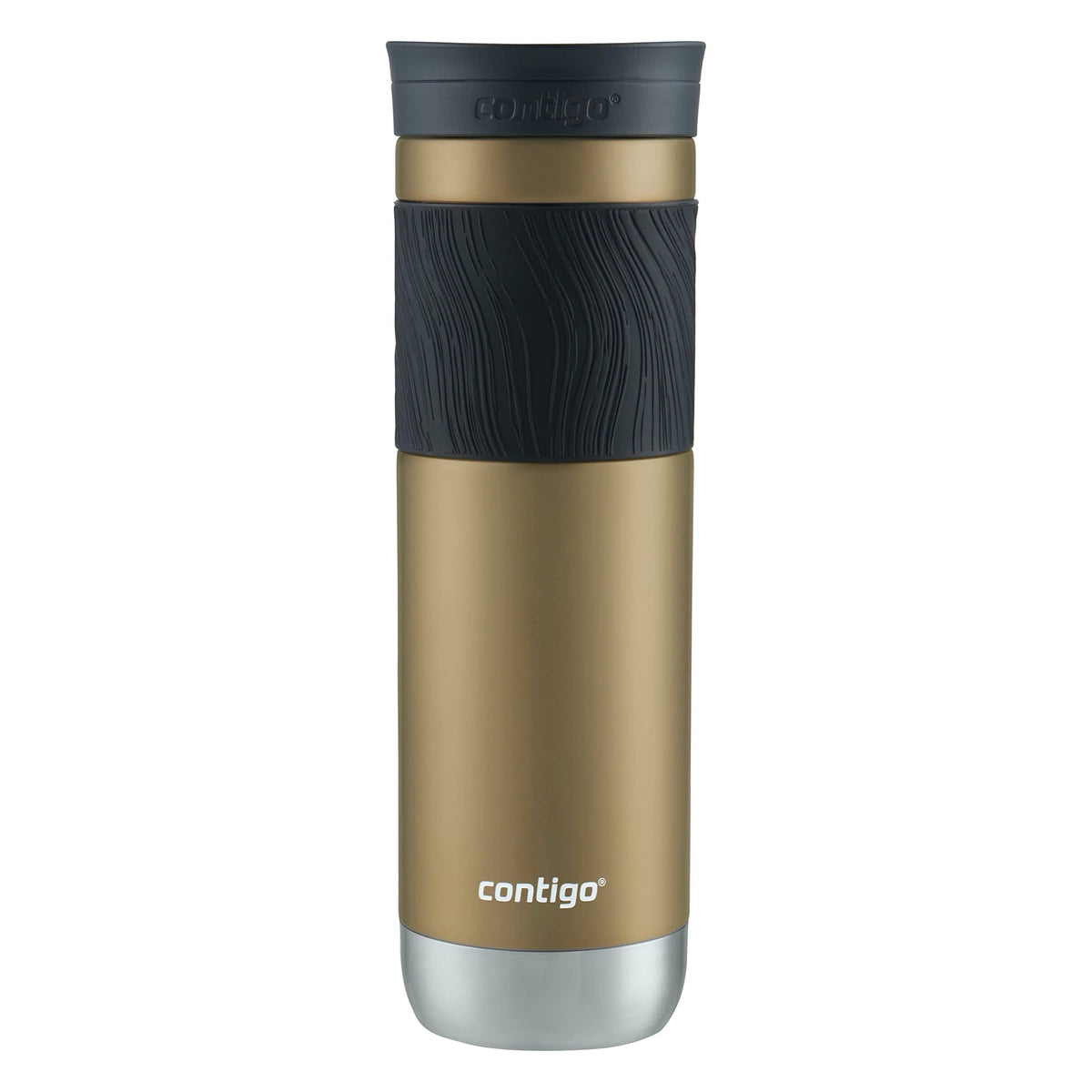 Contigo Byron Vacuum-Insulated Stainless Steel Travel Mug with Leak-Proof Lid Reusable Coffee Mug or Water Bottle BPA-Free 16oz Licorice Keeps Beverages Hot for 6 Hours or Cold for 12 Hours