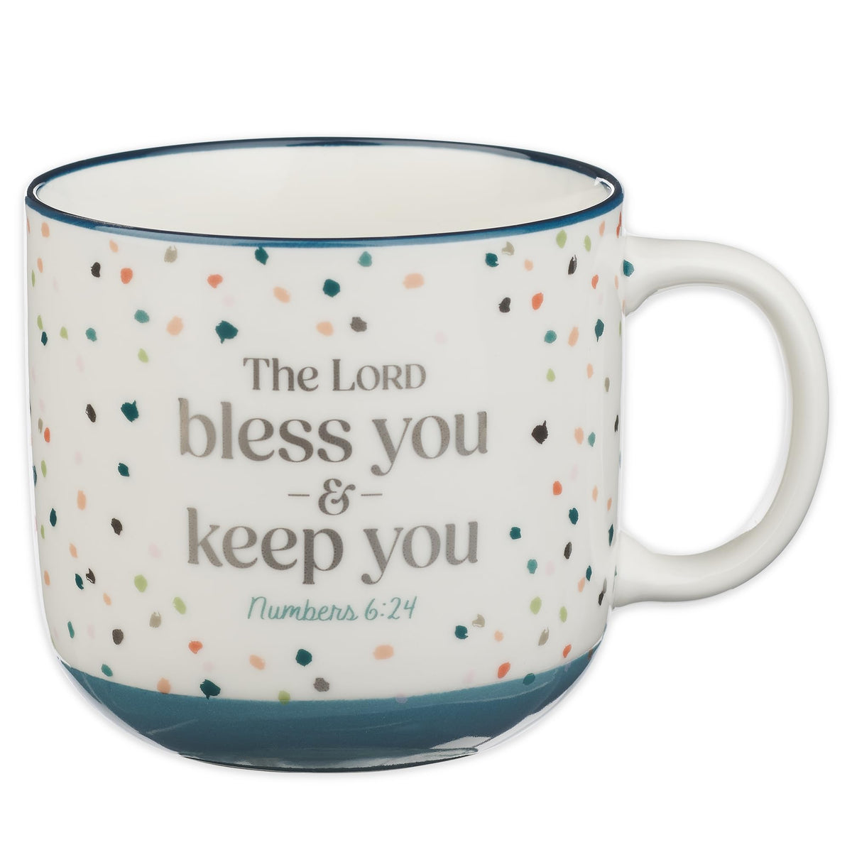 Christian Art Gifts Inspiring Ceramic Coffee Mug for Women: Lord Stood with Me Bible Verse, Microwave & Dishwasher Safe Novelty Cup, Sturdy Handle, Encouraging Gift for Women, Green Floral, 14 oz.
