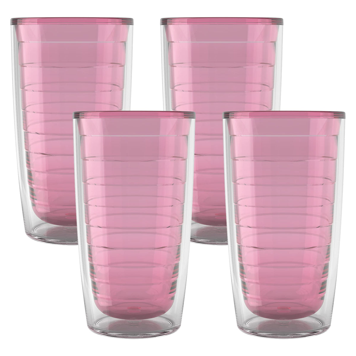 Tervis Clear & Colorful Tabletop Made in USA Double Walled Insulated Tumbler Travel Cup Keeps Drinks Cold & Hot, 16oz Mug, Clear