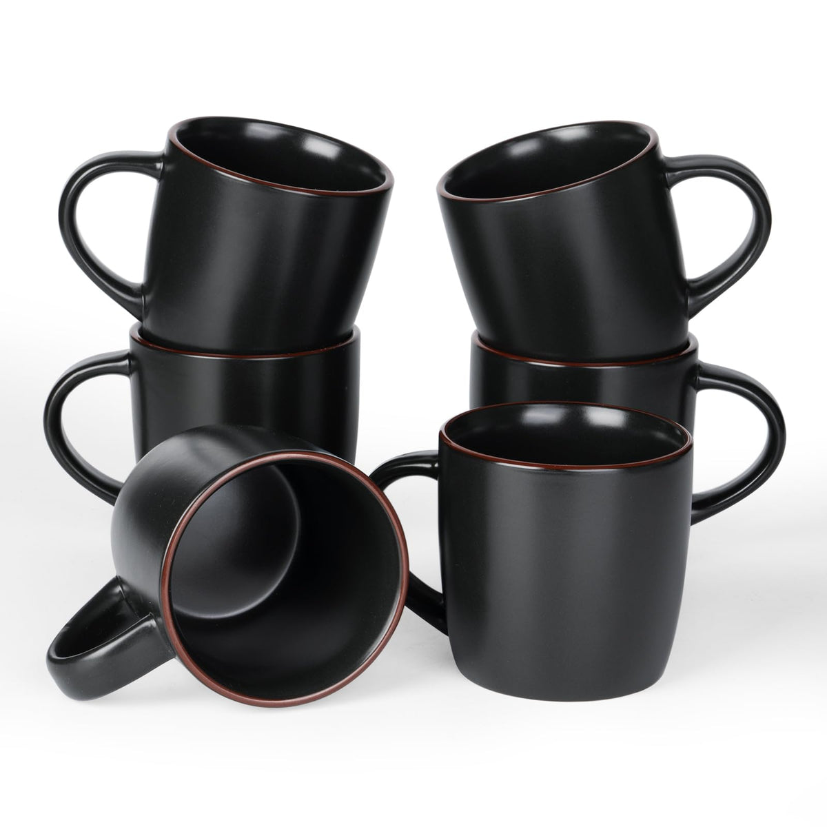 famiware Mercury Coffee Mugs 13 oz, Coffee Mugs Set of 4 with Handle, Cups for Latte, Hot Tea, Cappuccino, Mocha, Cocoa, Multi-color