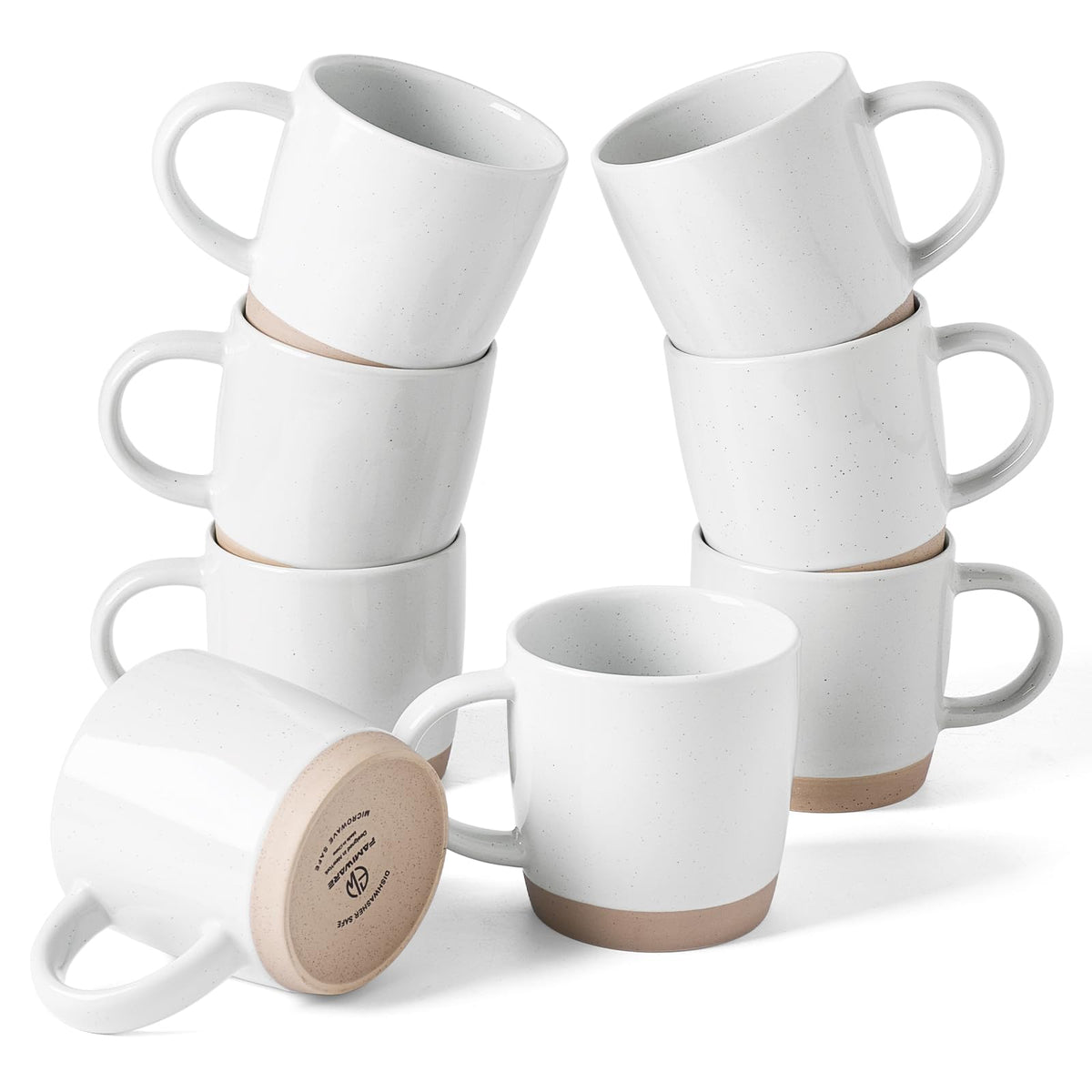 famiware Mercury Coffee Mugs 13 oz, Coffee Mugs Set of 4 with Handle, Cups for Latte, Hot Tea, Cappuccino, Mocha, Cocoa, Multi-color