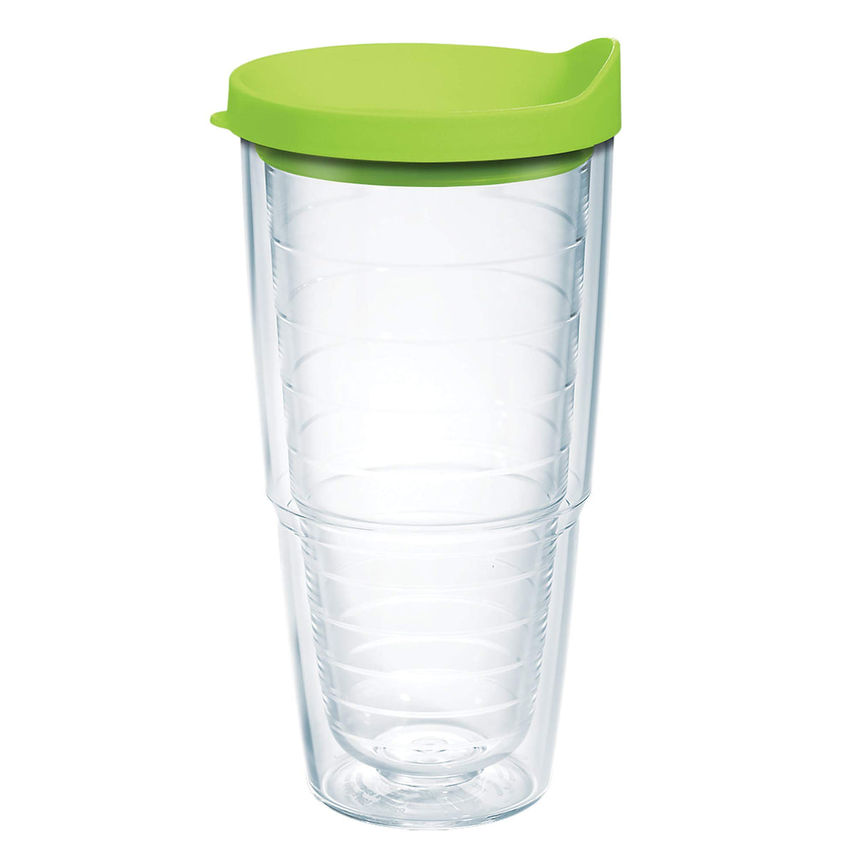 Tervis Clear & Colorful Lidded Made in USA Double Walled Insulated Tumbler Travel Cup Keeps Drinks Cold & Hot, 16oz Mug, Black Lid