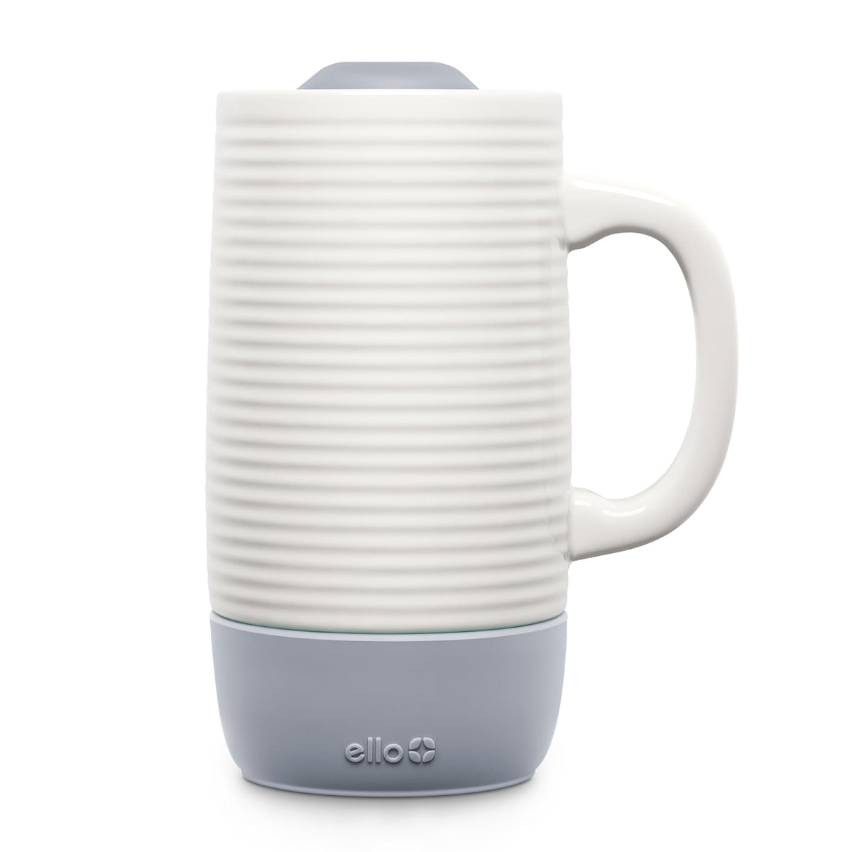 Ello Jane 18oz Ceramic Travel Mug with Handle and Coaster, Alligator