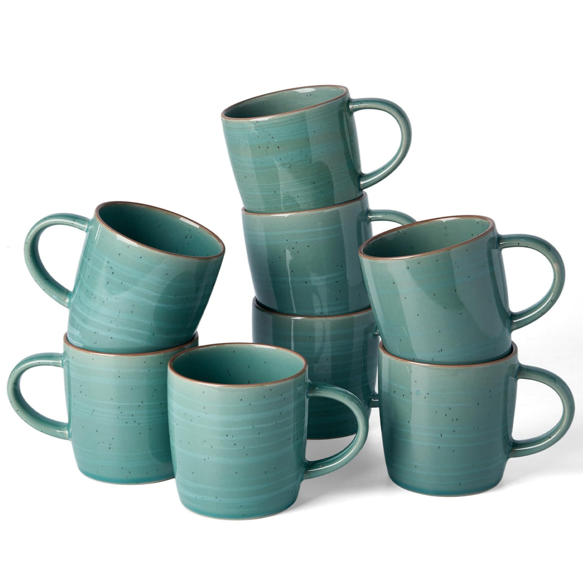 famiware Mercury Coffee Mugs 13 oz, Coffee Mugs Set of 4 with Handle, Cups for Latte, Hot Tea, Cappuccino, Mocha, Cocoa, Multi-color