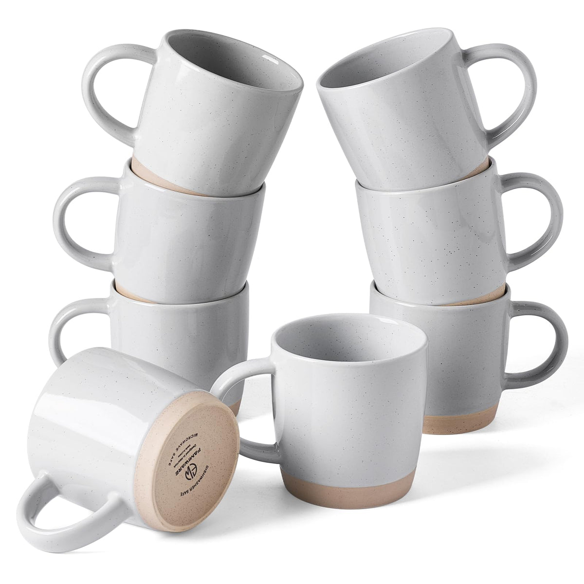famiware Mercury Coffee Mugs 13 oz, Coffee Mugs Set of 4 with Handle, Cups for Latte, Hot Tea, Cappuccino, Mocha, Cocoa, Multi-color
