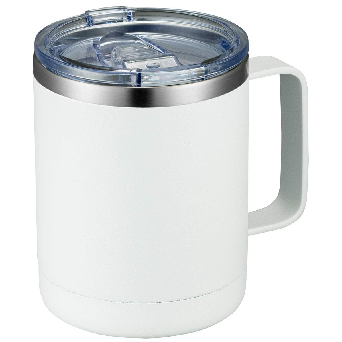 MEWAY 12oz Coffee Mug With Handle and Sliding Lid,Stainless Steel Travel Tumbler Cup with Handle,Double Wall Vacuum Insulated Camping Cup for Hot & Cold Drinks Tea (Lilac,Set of 1)
