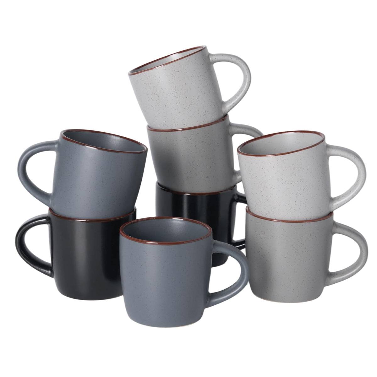 famiware Mercury Coffee Mugs 13 oz, Coffee Mugs Set of 4 with Handle, Cups for Latte, Hot Tea, Cappuccino, Mocha, Cocoa, Multi-color