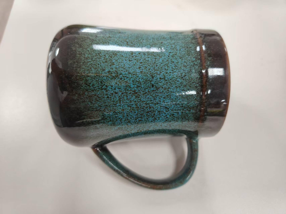 Forest Tide Ceramic Mug, 18oz Reactive Glaze Coffee Mug, Self Care Gift