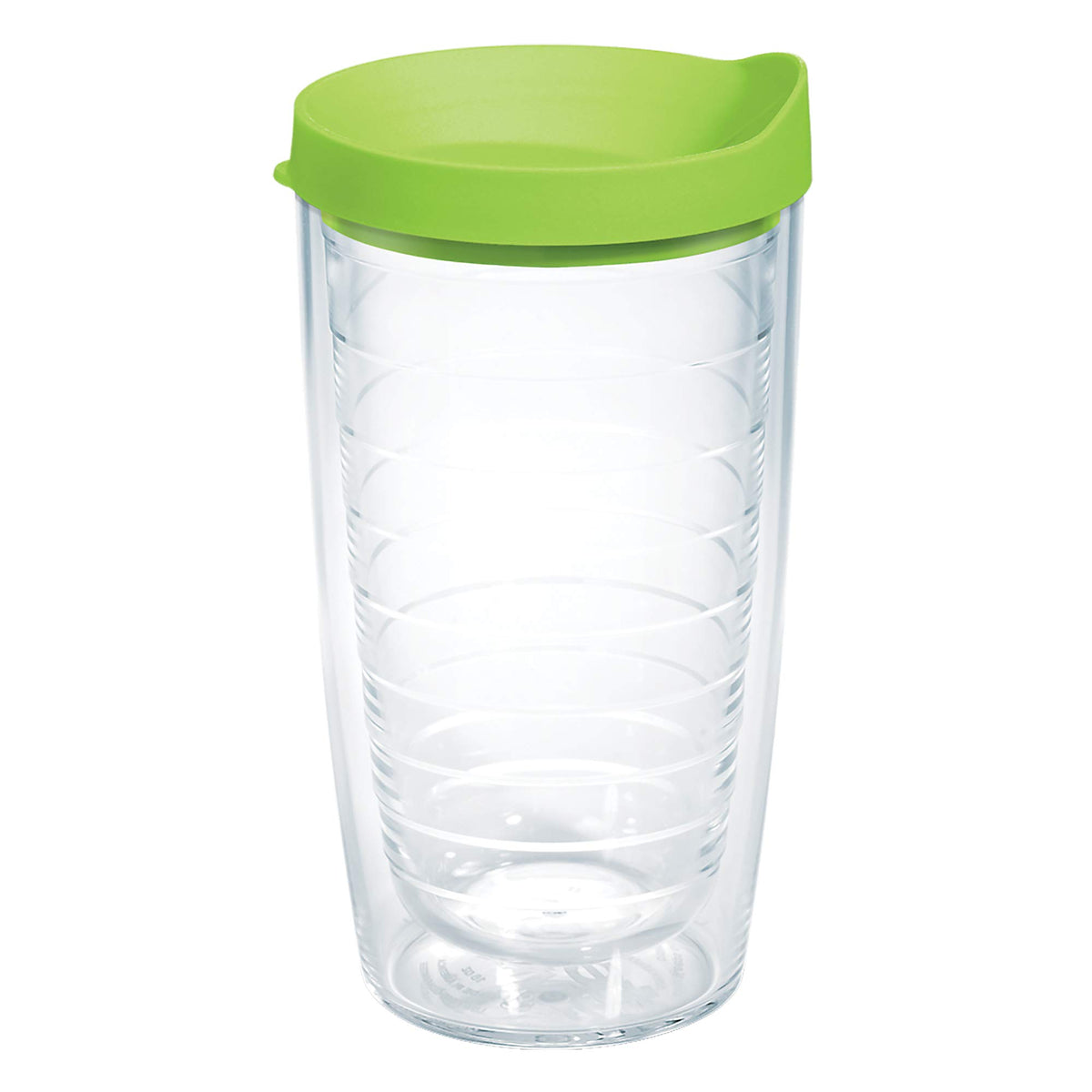 Tervis Clear & Colorful Lidded Made in USA Double Walled Insulated Tumbler Travel Cup Keeps Drinks Cold & Hot, 16oz Mug, Black Lid