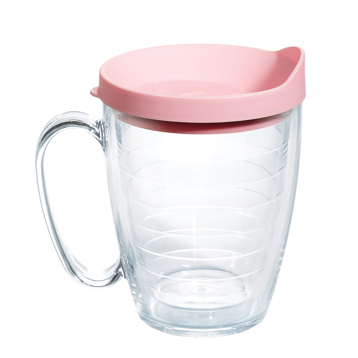 Tervis Clear & Colorful Lidded Made in USA Double Walled Insulated Tumbler Travel Cup Keeps Drinks Cold & Hot, 16oz Mug, Black Lid