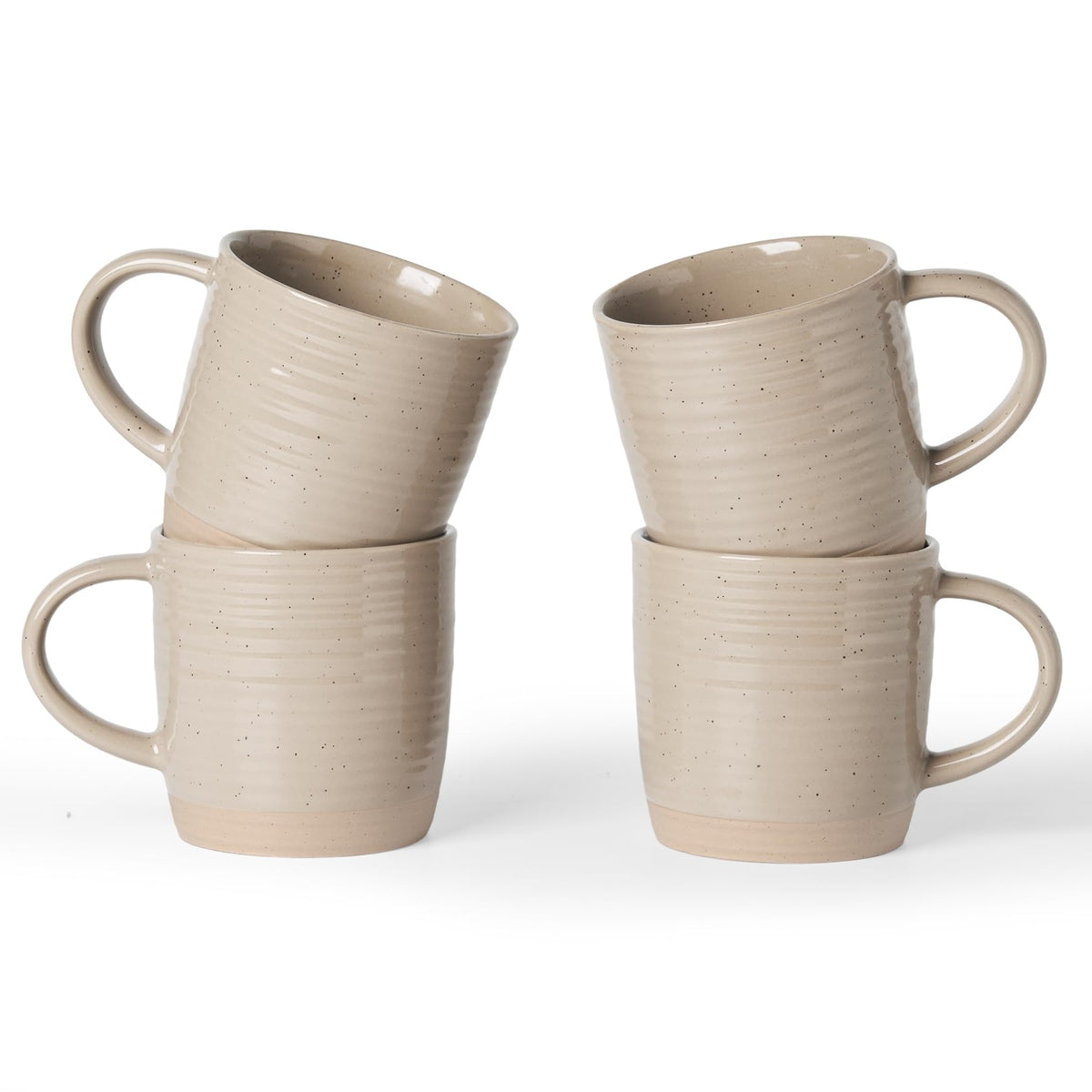 famiware Coffee Mugs Set of 6, 13 oz Mug Set, Ceramic Cup Set with Handle