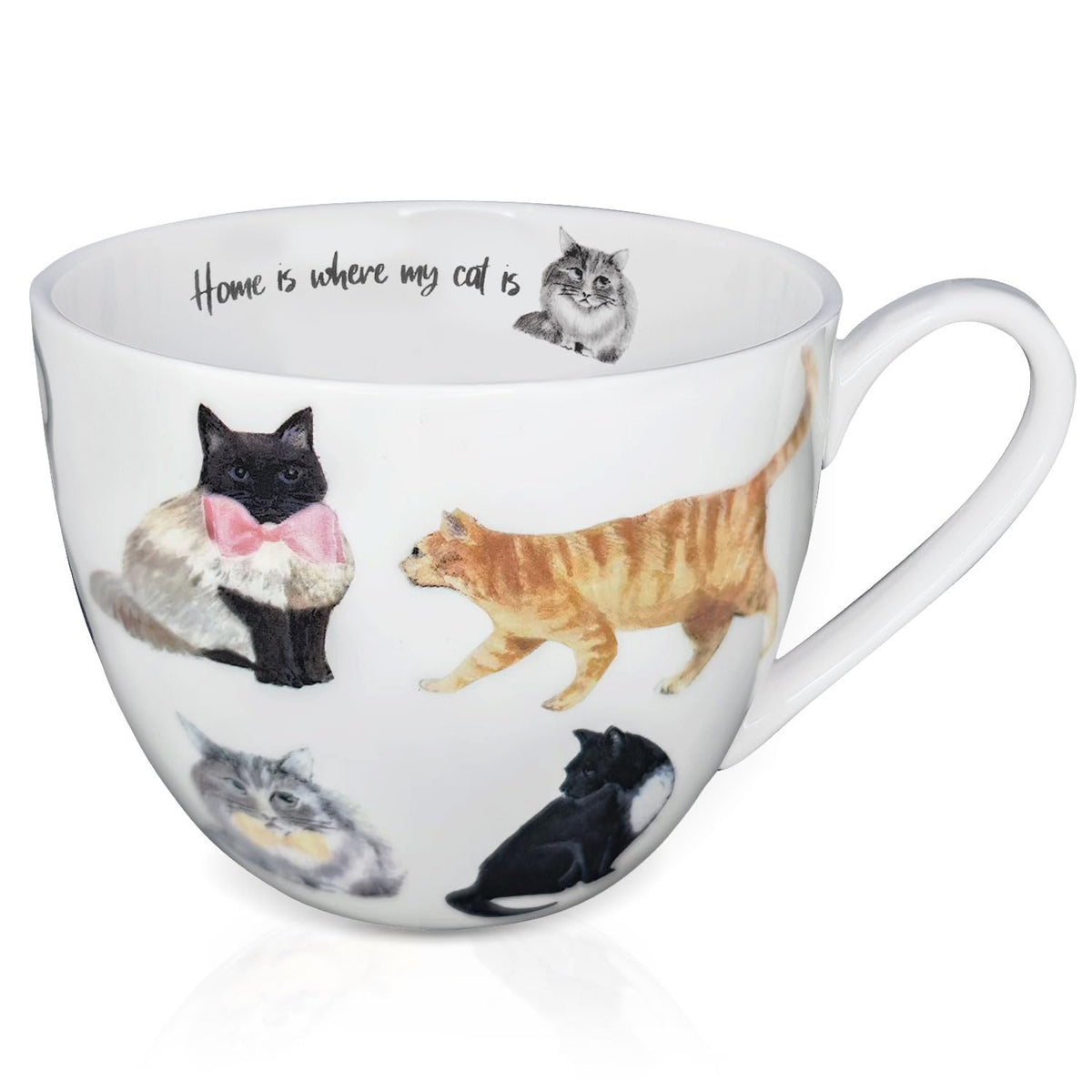 Autumn Forest Animal Mug - 20 oz Bone China Coffee Mug with Fox, Squirrel & Duck, Cozy Fall Gift for Nature Lovers and Friends, Designed in England by Harvest Green Studio