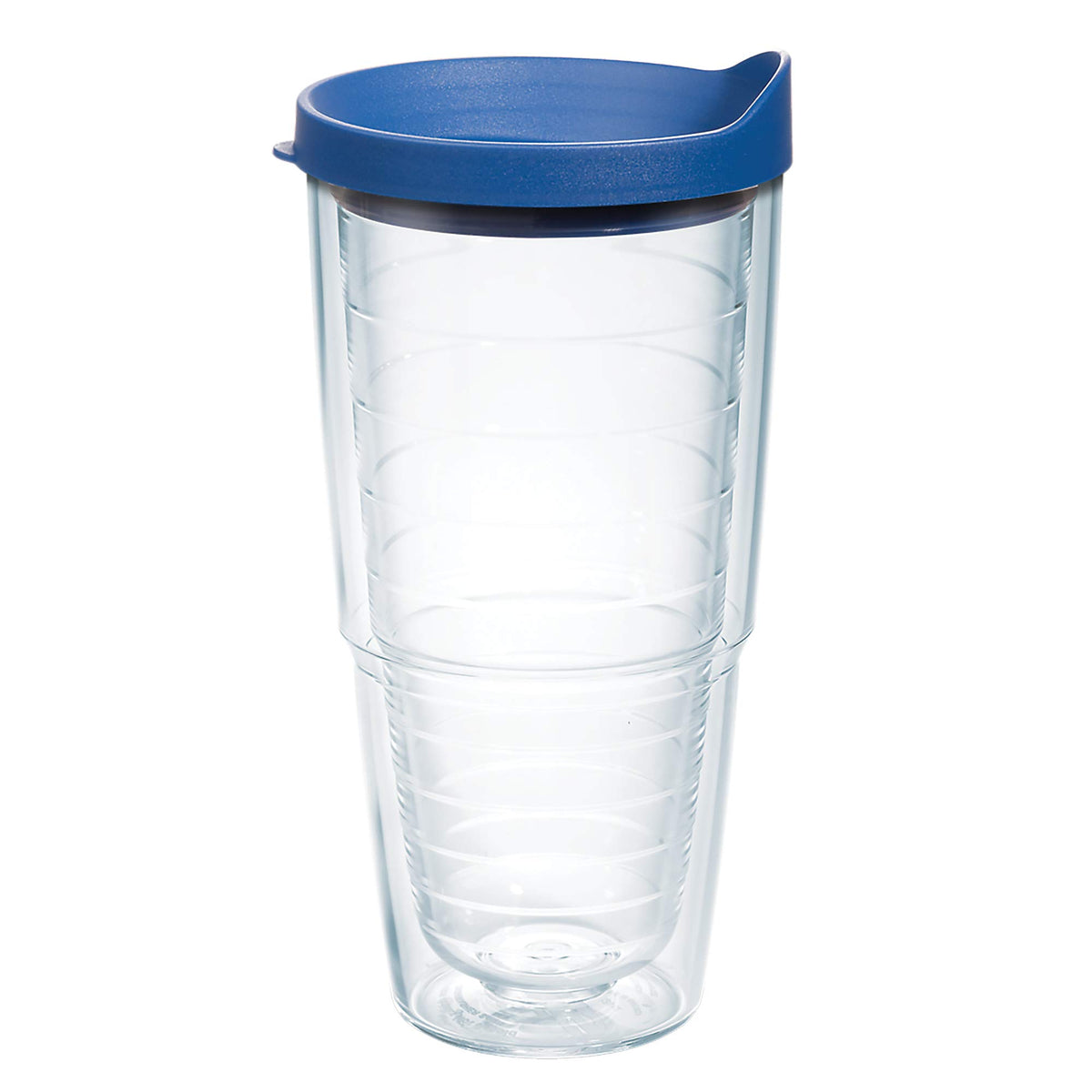 Tervis Clear & Colorful Lidded Made in USA Double Walled Insulated Tumbler Travel Cup Keeps Drinks Cold & Hot, 16oz Mug, Black Lid