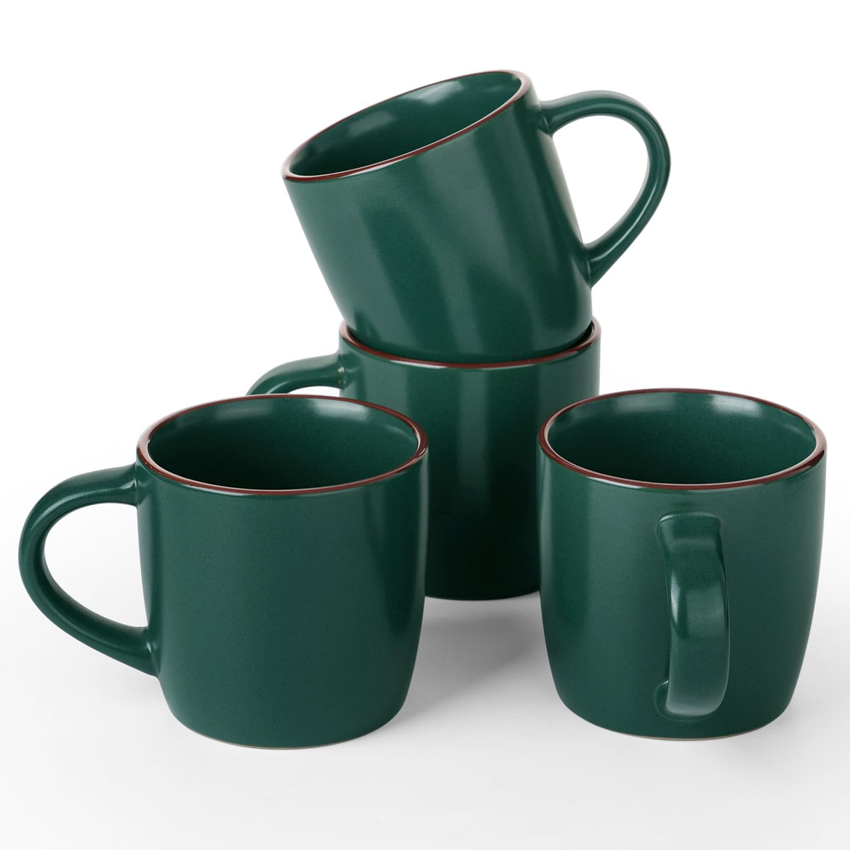 famiware Mercury Coffee Mugs 13 oz, Coffee Mugs Set of 4 with Handle, Cups for Latte, Hot Tea, Cappuccino, Mocha, Cocoa, Multi-color