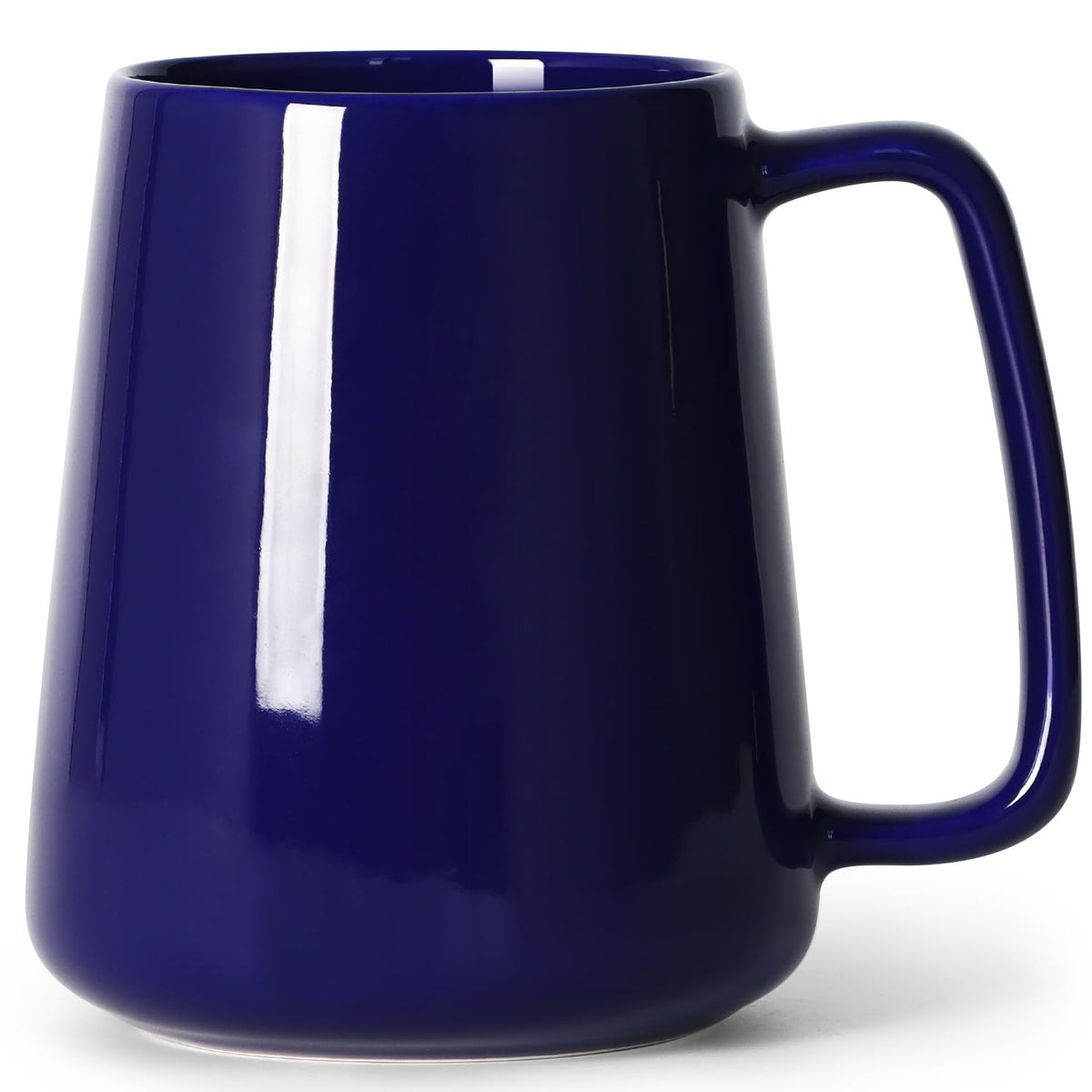 24 OZ Large Coffee Mug, Nice Ceramic Tea Cup with Big Handle for Dad Men Women, Unique Style For Any Kitchen, White