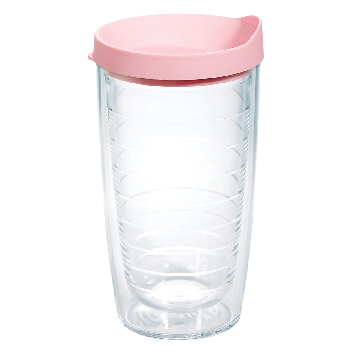 Tervis Clear & Colorful Lidded Made in USA Double Walled Insulated Tumbler Travel Cup Keeps Drinks Cold & Hot, 16oz Mug, Black Lid