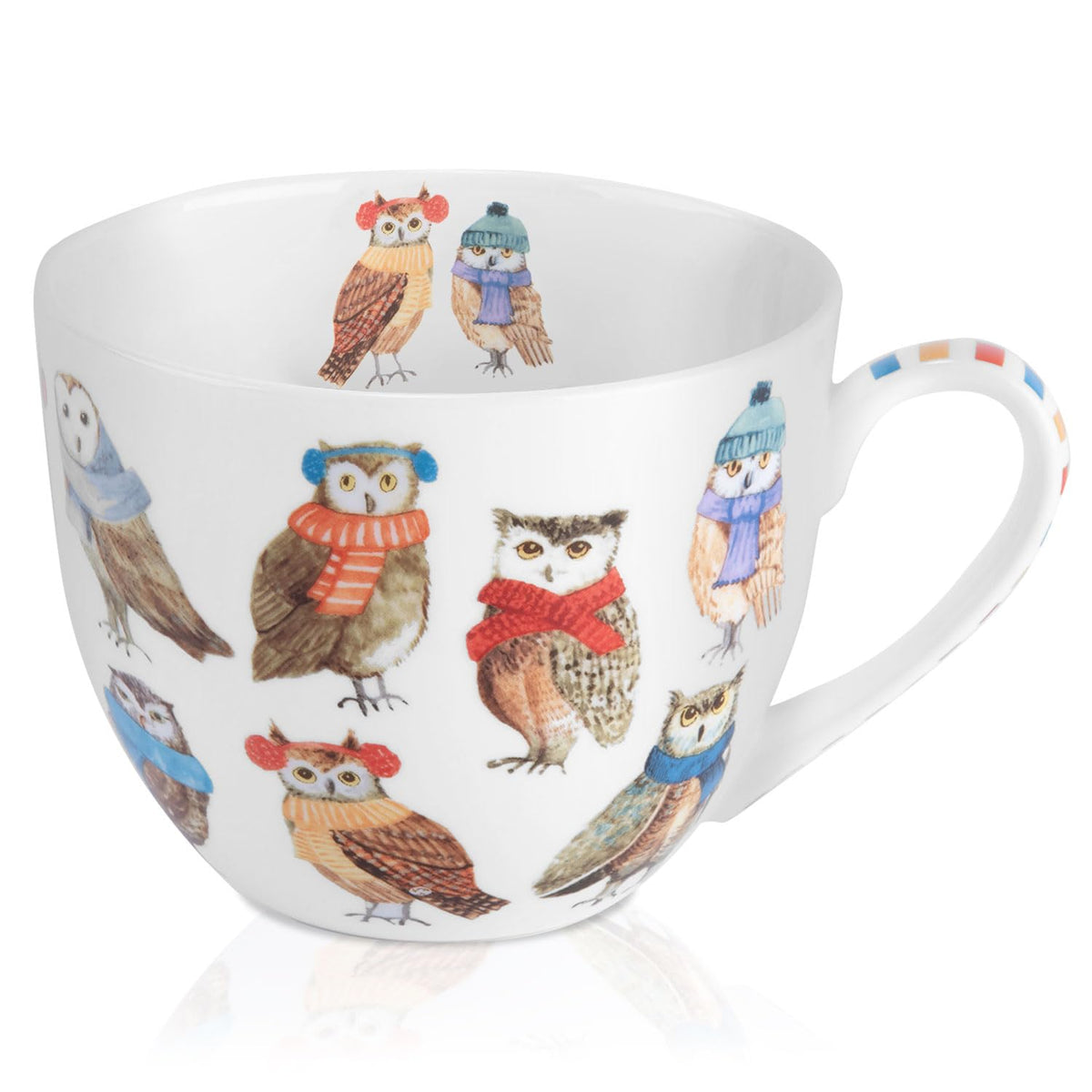 Autumn Forest Animal Mug - 20 oz Bone China Coffee Mug with Fox, Squirrel & Duck, Cozy Fall Gift for Nature Lovers and Friends, Designed in England by Harvest Green Studio