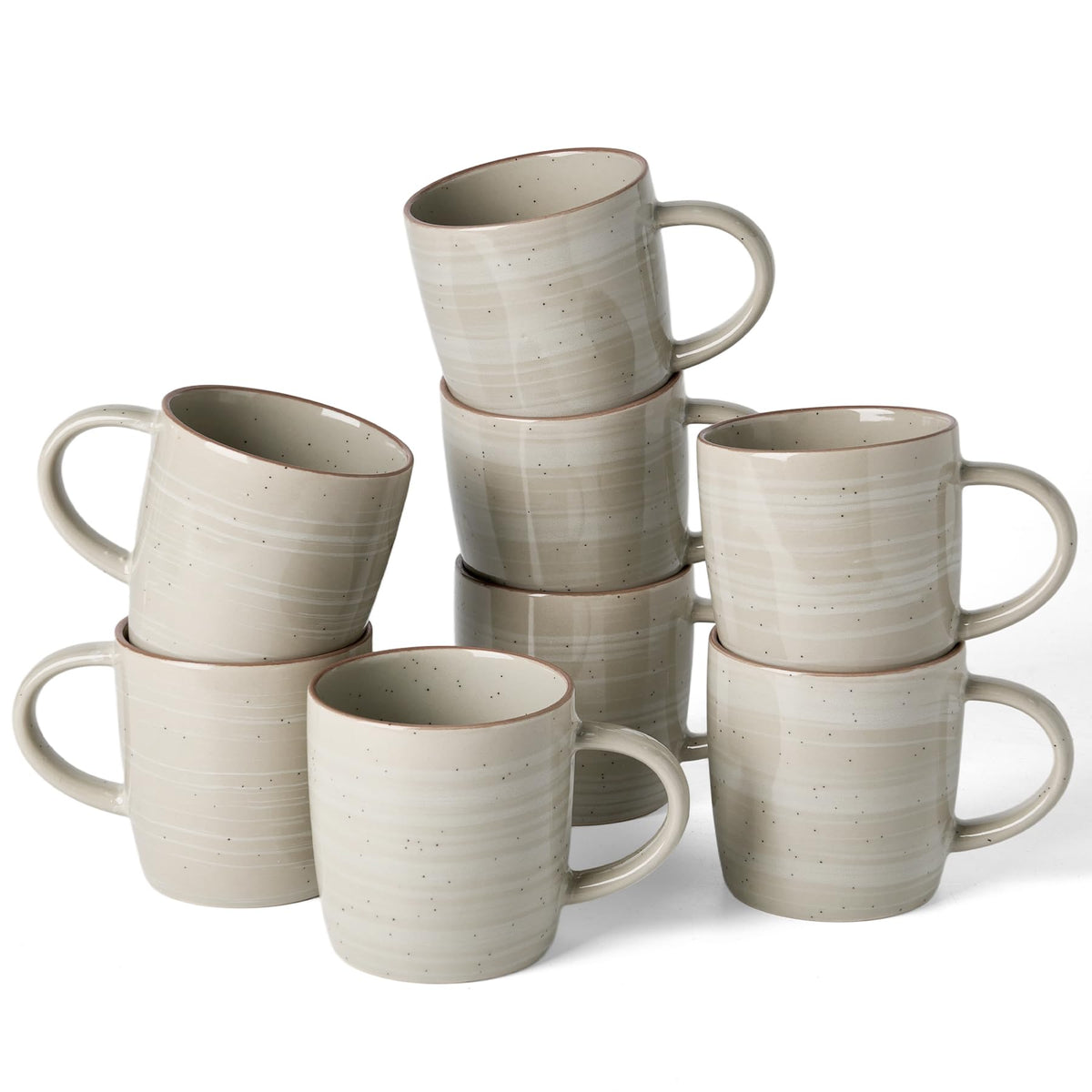 famiware Mercury Coffee Mugs 13 oz, Coffee Mugs Set of 4 with Handle, Cups for Latte, Hot Tea, Cappuccino, Mocha, Cocoa, Multi-color