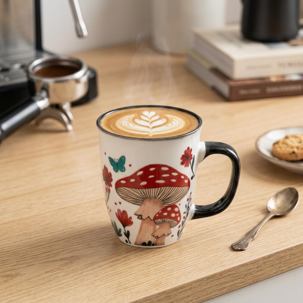 Mushroom Color Changing Coffee Mug, 16oz